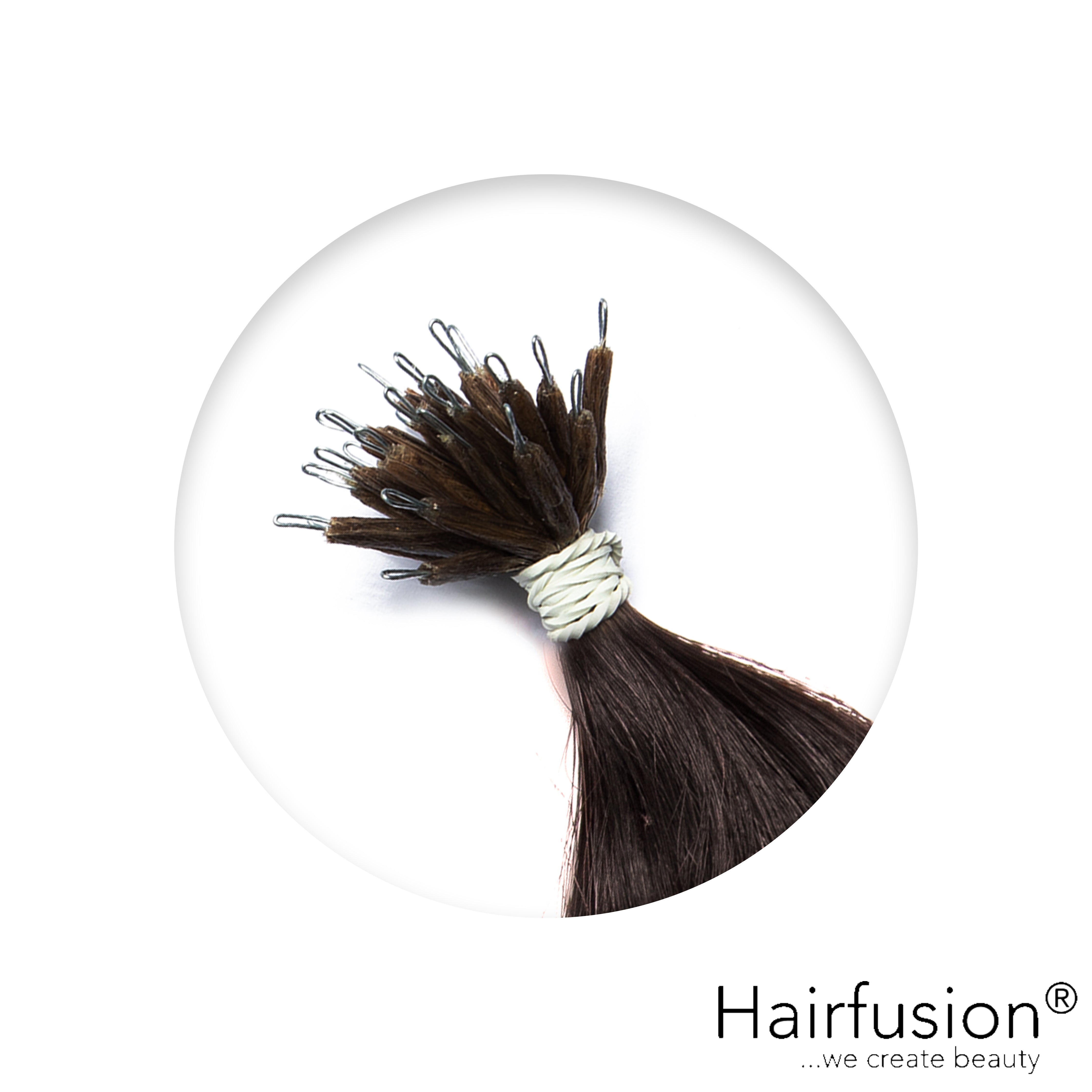 Nanoring Extensions - 25 Stück EINFARBIG von HAIRFUSION