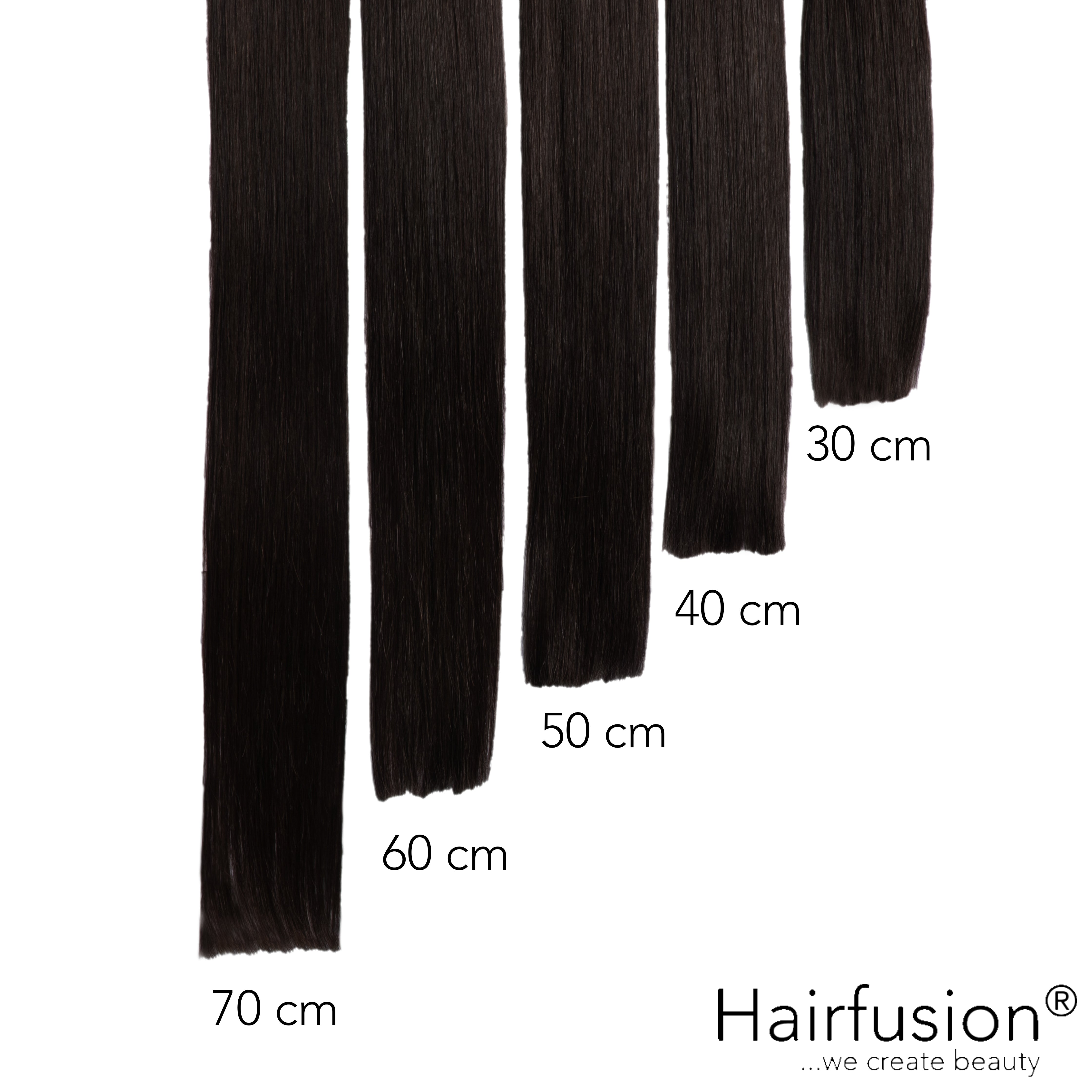 Nanoring Extensions - 25 Stück ROHHAAR schwarzbraun von HAIRFUSION