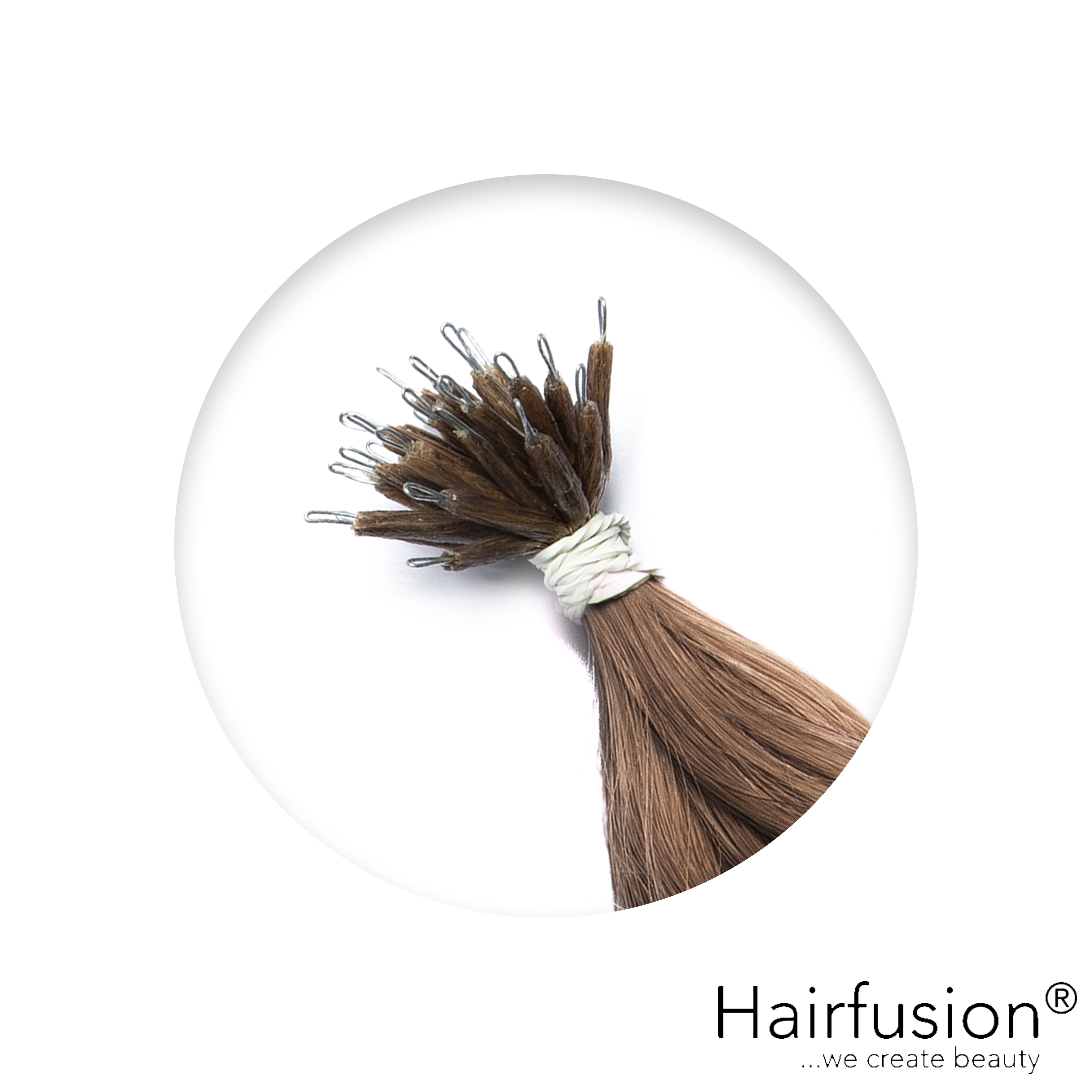 Nanoring Extensions - 25 Stück NATURAL ASHY von HAIRFUSION