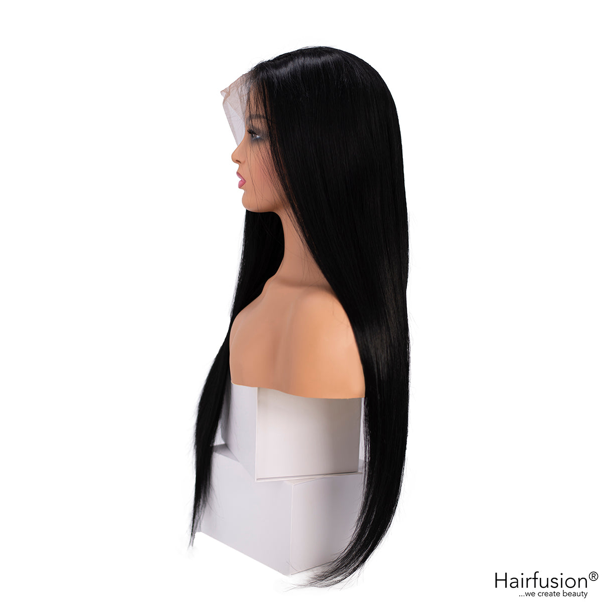 Echthaar Perücke schwarz - Kim K.