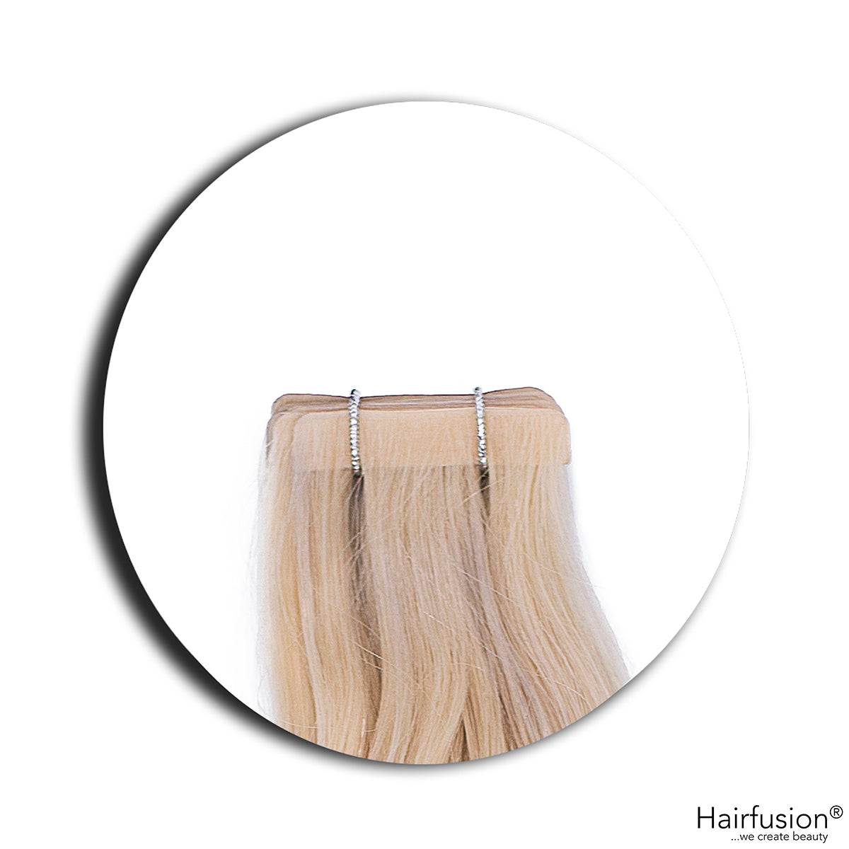 Haarverlängerung Invisible Tape Extensions - 10 Stück EINFARBIG Echthaar von HAIRFUSION