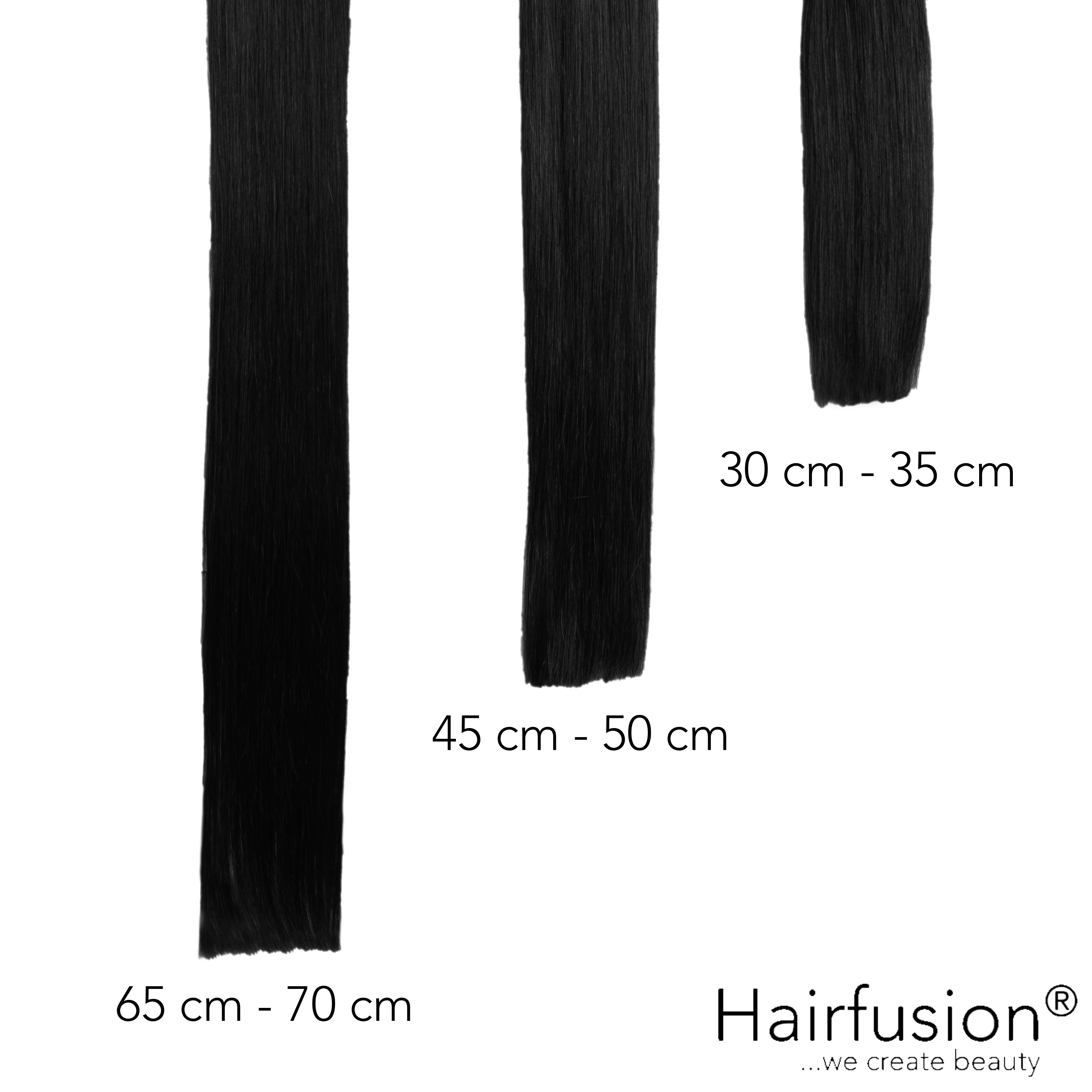 Invisible Tape Extensions - 10 Stück ROHHAAR 100% naturbelassen - Farbe schwarzbraun 40-70 cm