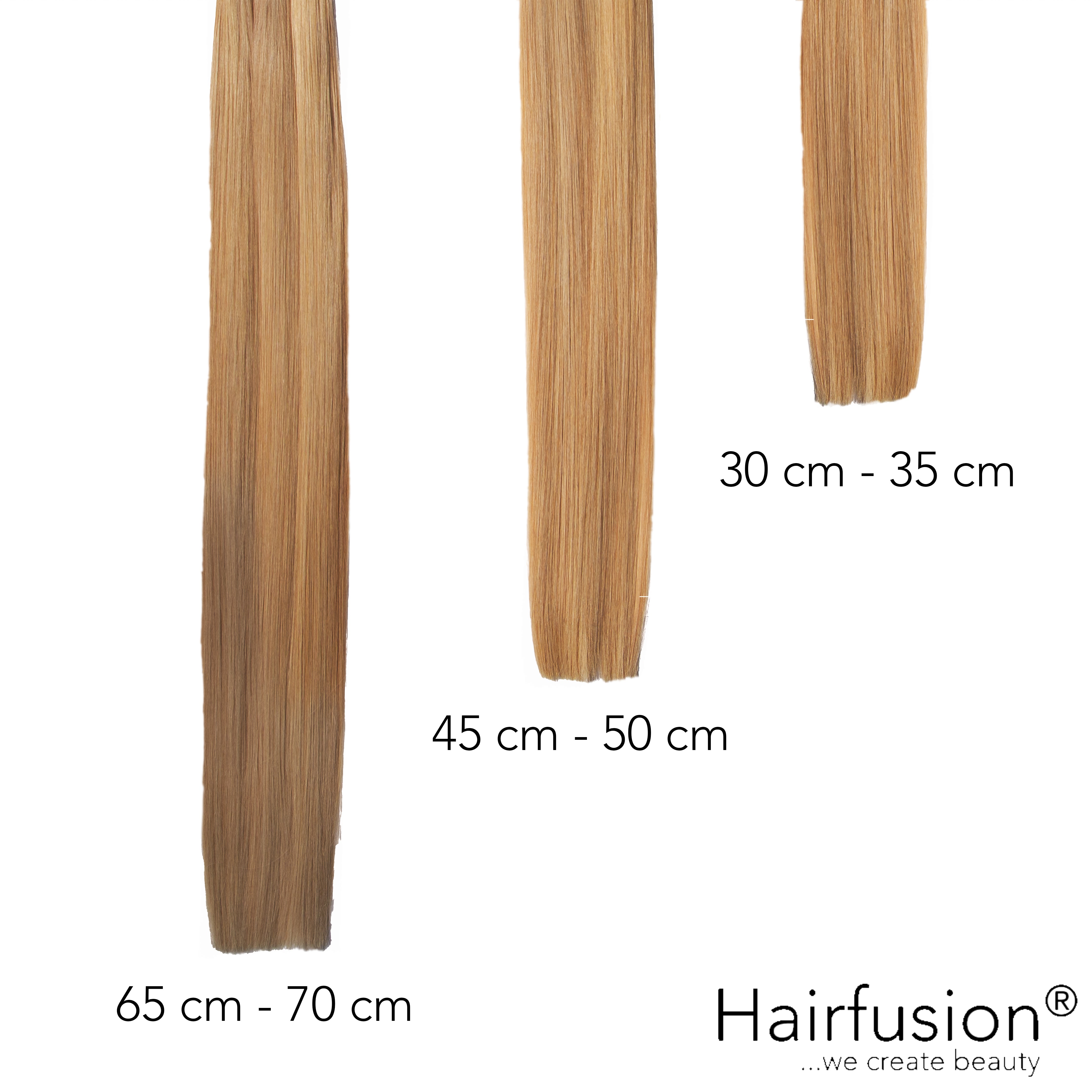 Invisible Tape Extensions - 10 Stück NATURAL ASHY Echthaar 45-50 cm und 65-70 cm