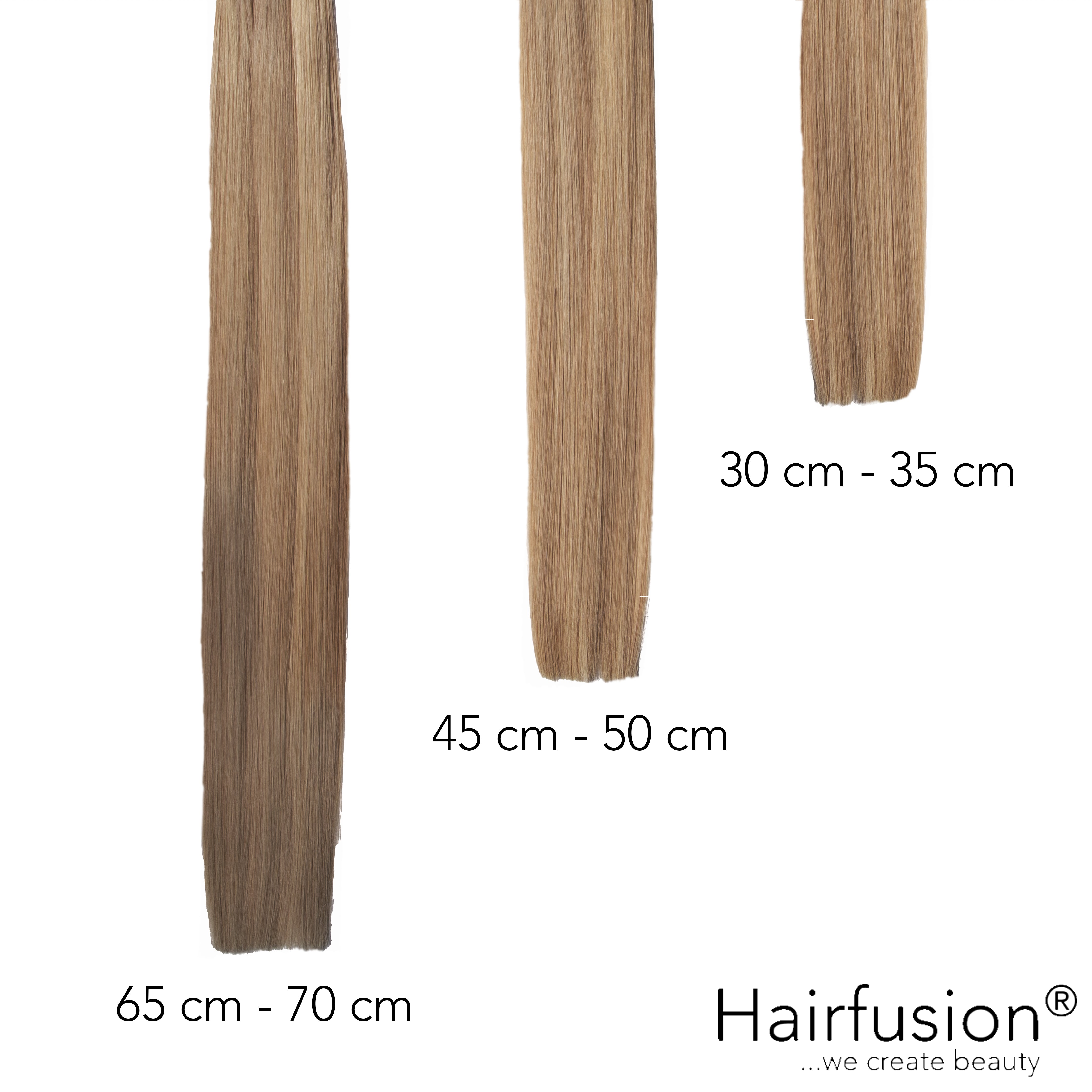 Invisible Tape Extensions - 10 Stück NATURAL ASHY Echthaar 45-50 cm und 65-70 cm