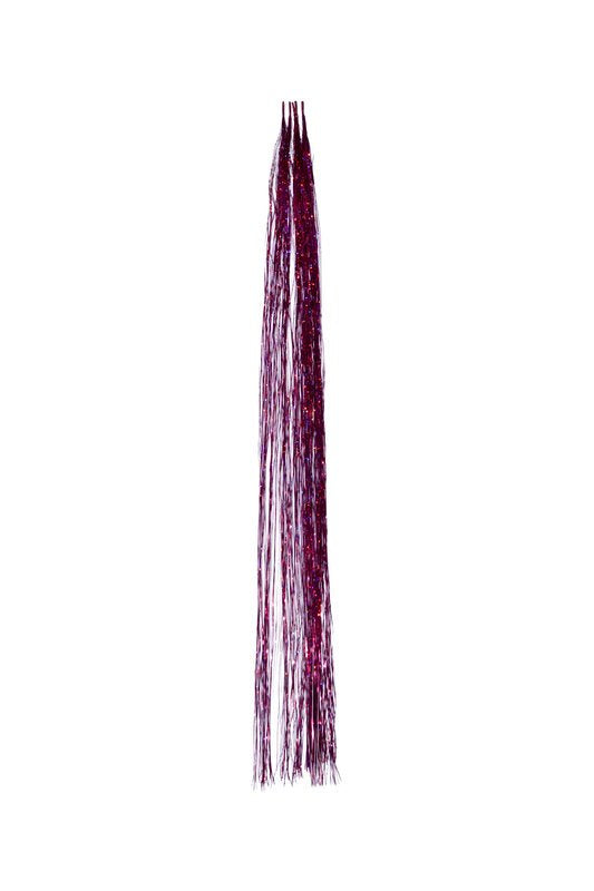 Haarlametta Extensions 50 cm – 5 Strähnen Glitzer mit Microring, hitzebeständig