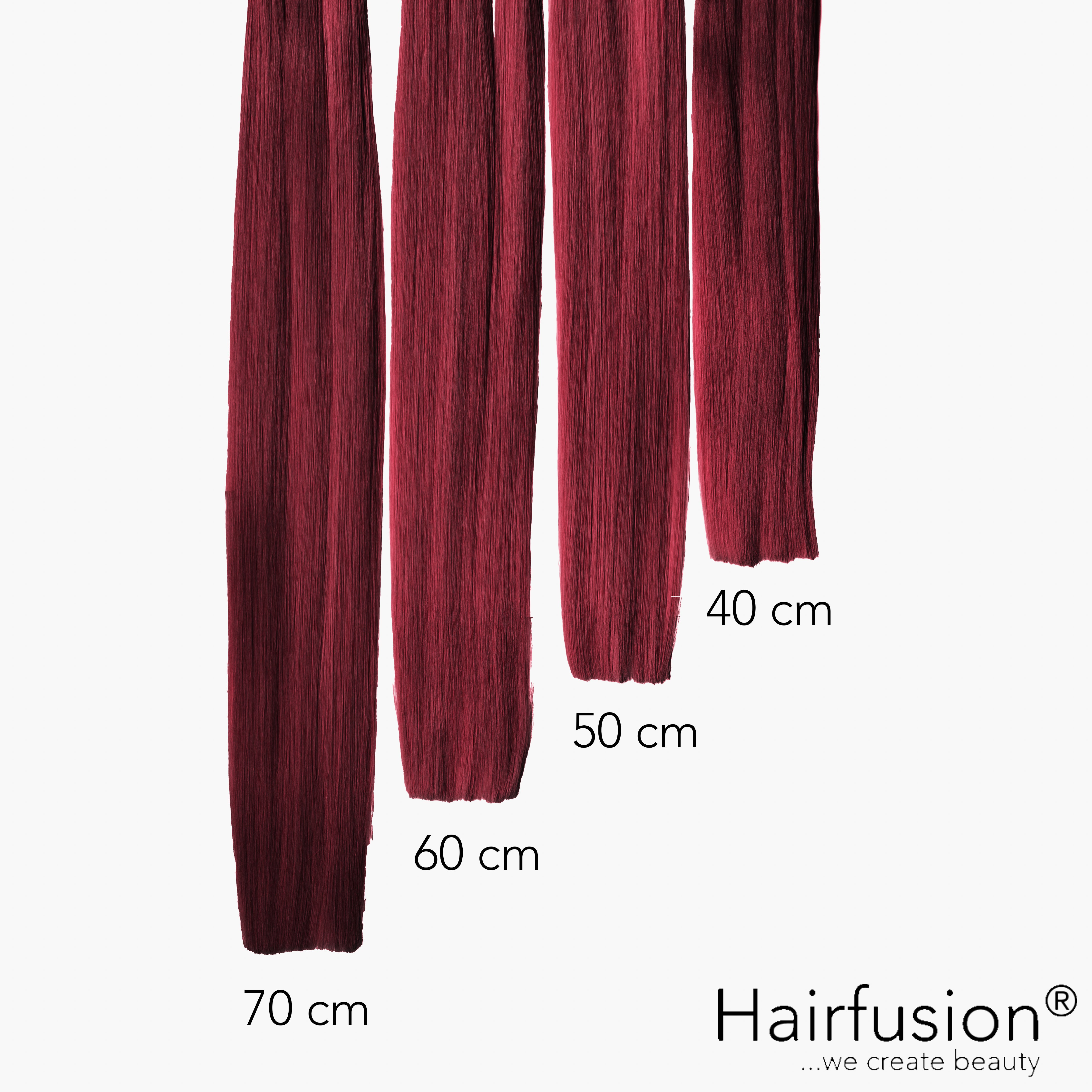Haarverlängerung 50 gr. Invisible Tresse EINFARBIG Echthaar von HAIRFUSION