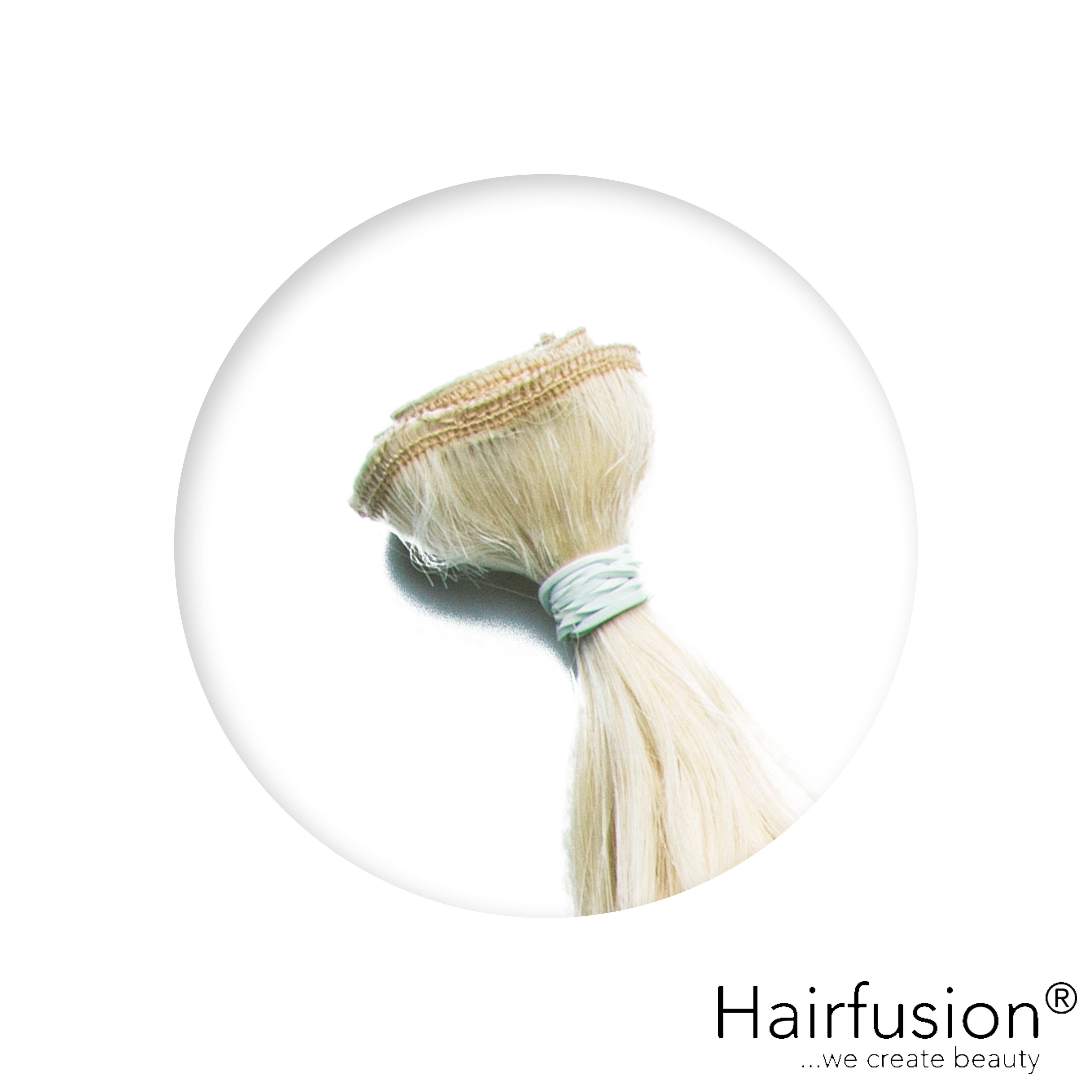 Haarverlängerung 50 gr. Invisible Tresse EINFARBIG Echthaar von HAIRFUSION