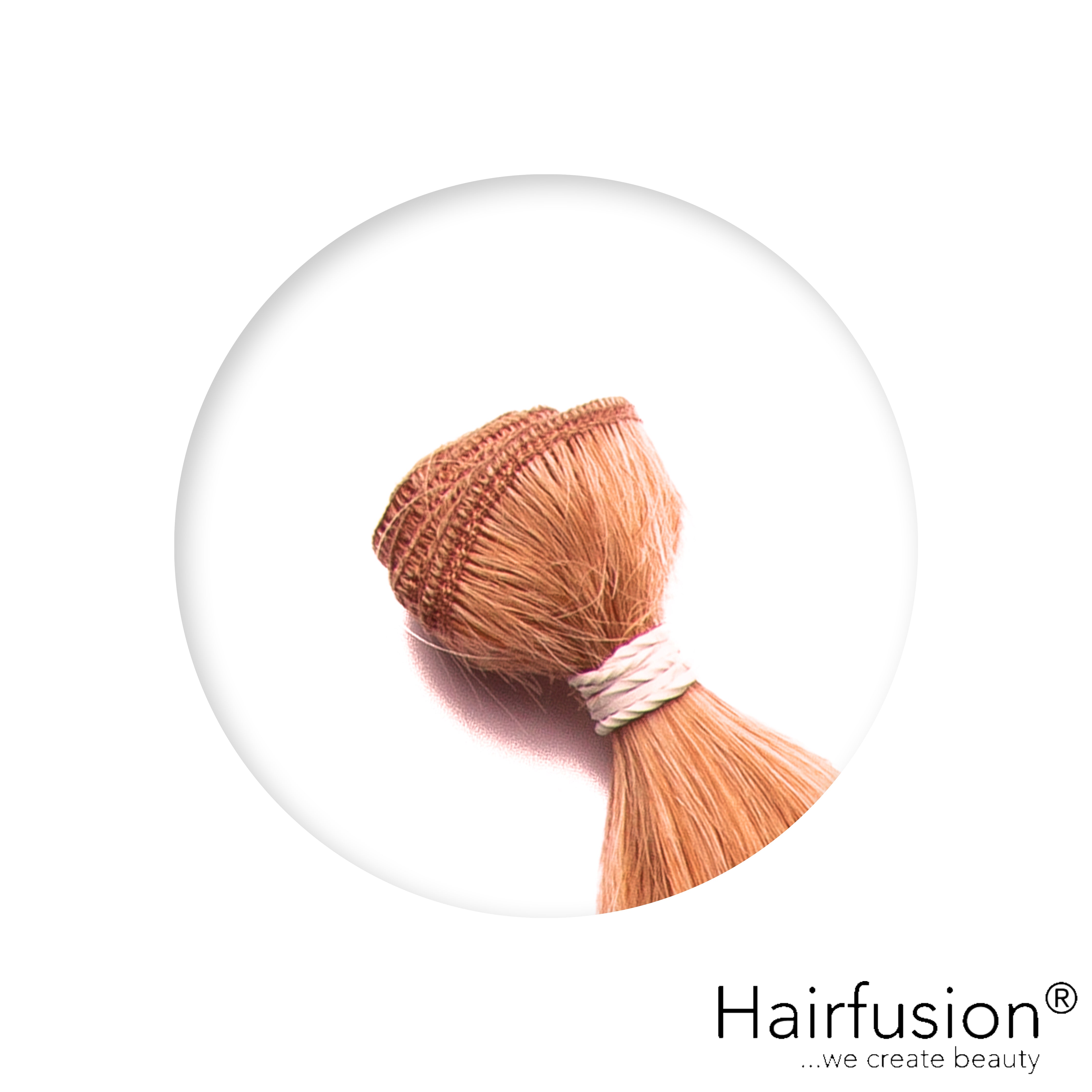 Haarverlängerung 50 gr. Invisible Tresse EINFARBIG Echthaar von HAIRFUSION