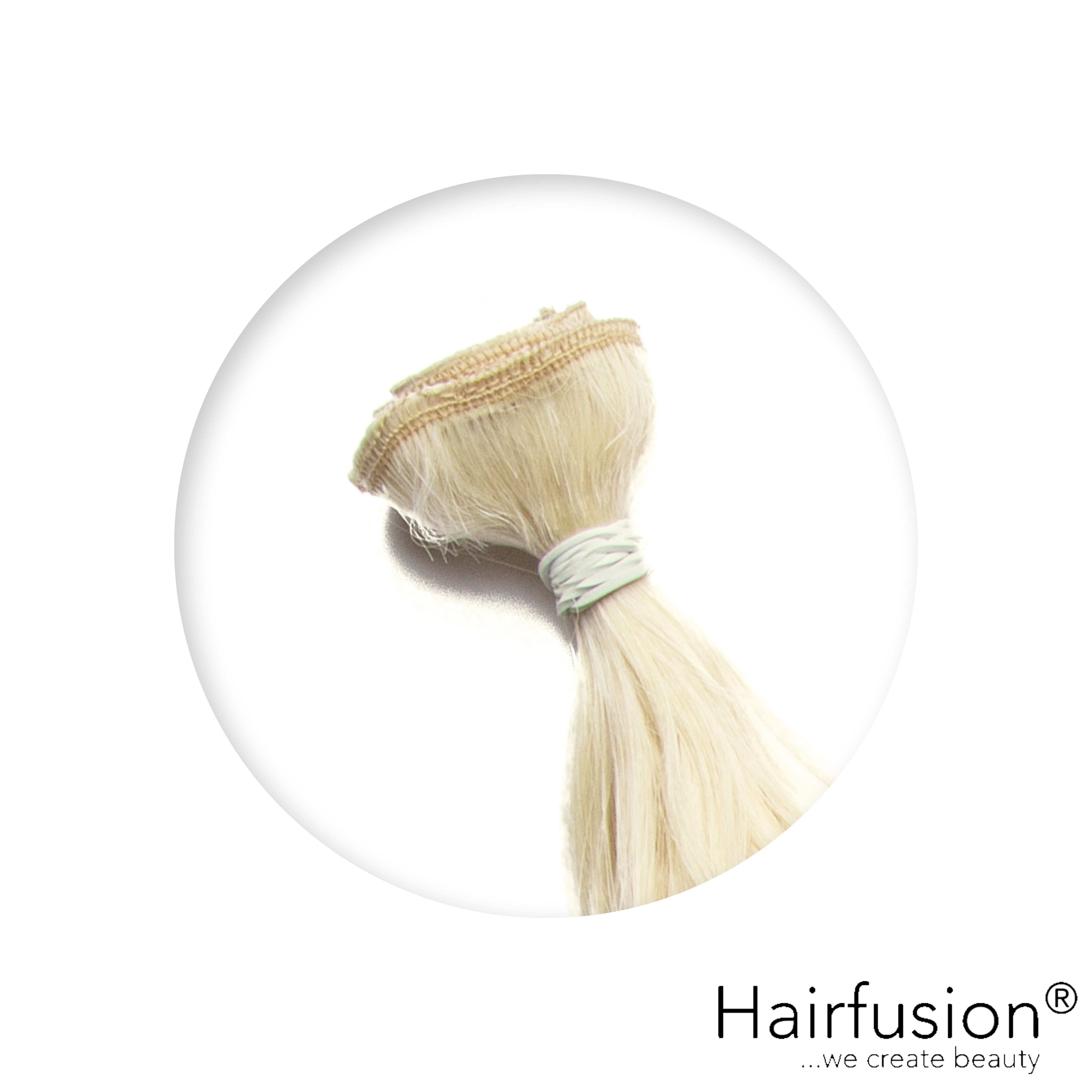 Haarverlängerung 50 gr. Invisible Tresse EINFARBIG Echthaar von HAIRFUSION