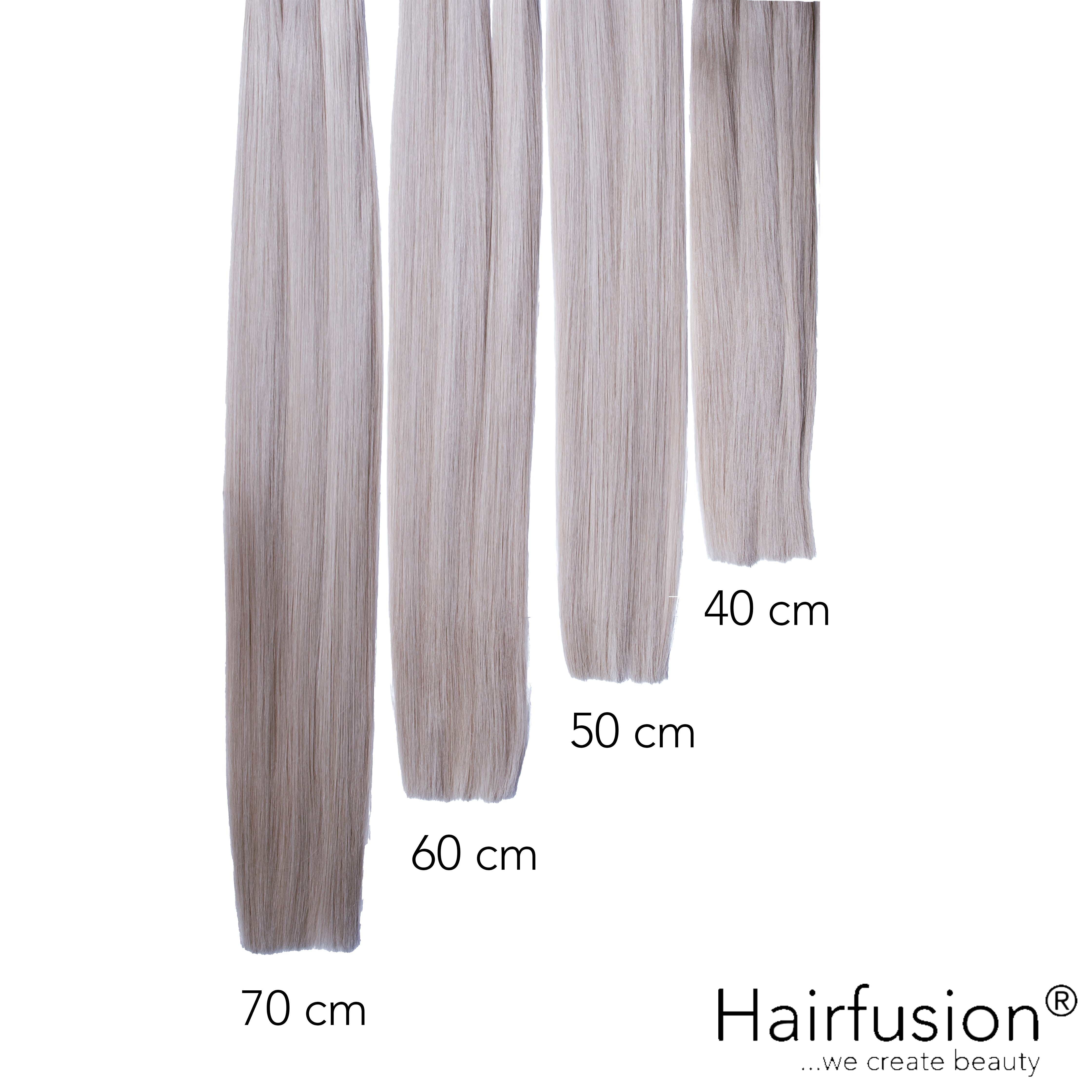 Haarverlängerung 50 gr. Invisible Tresse EINFARBIG Echthaar von HAIRFUSION