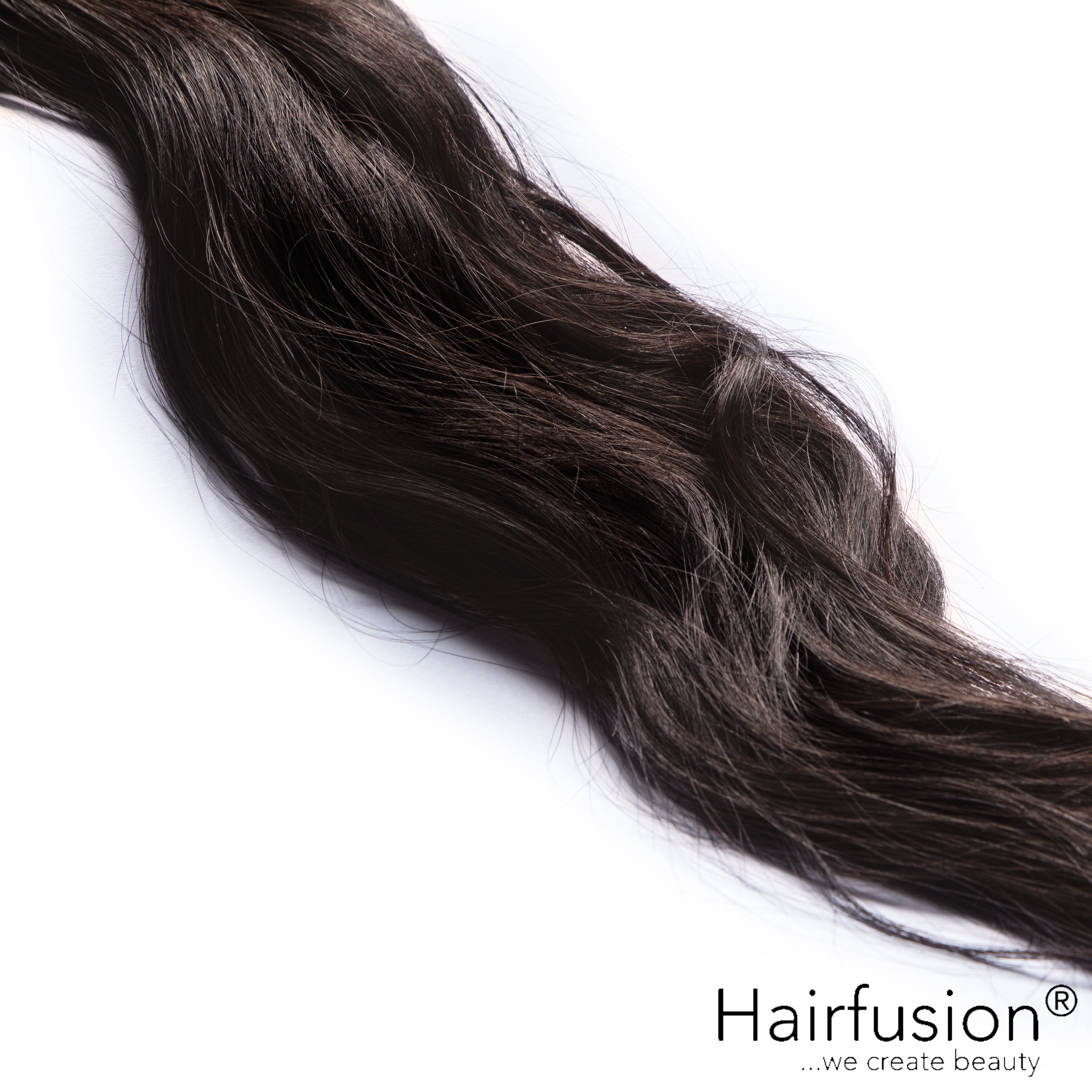 Haarverlängerung 50 gr. Invisible Tresse EINFARBIG Echthaar von HAIRFUSION