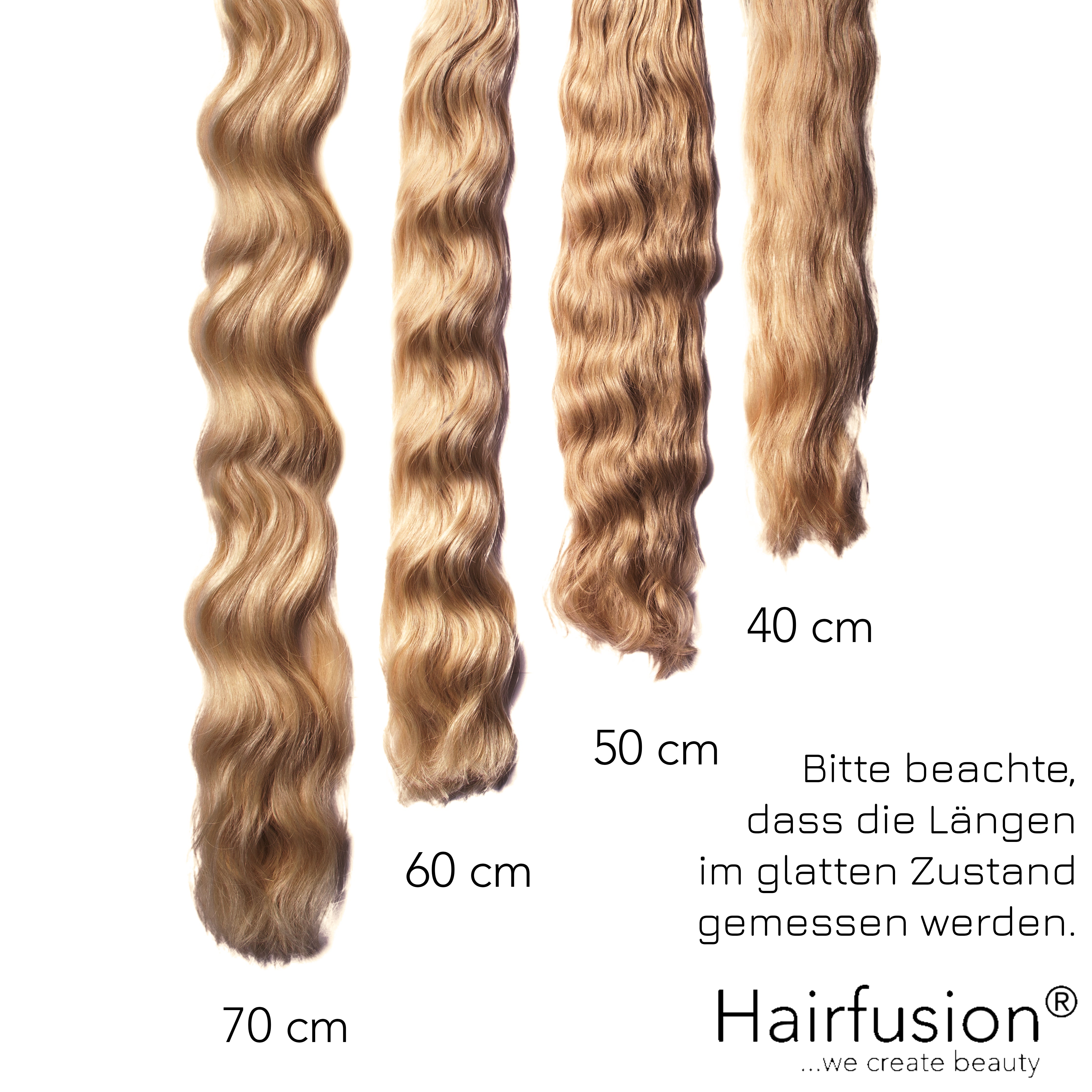Haarverlängerung 50 gr. Invisible Tresse EINFARBIG Echthaar von HAIRFUSION