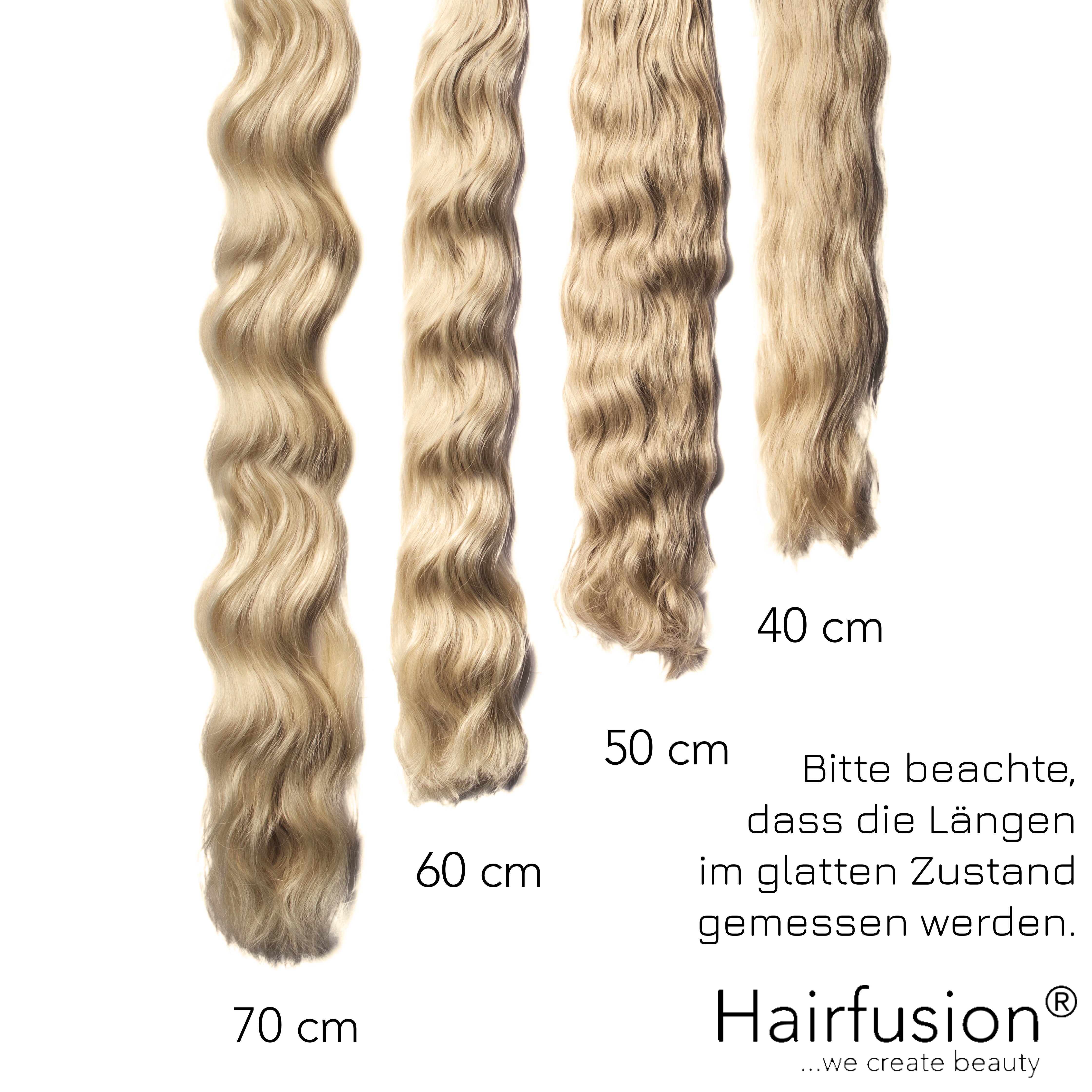 Haarverlängerung 50 gr. Invisible Tresse EINFARBIG Echthaar von HAIRFUSION