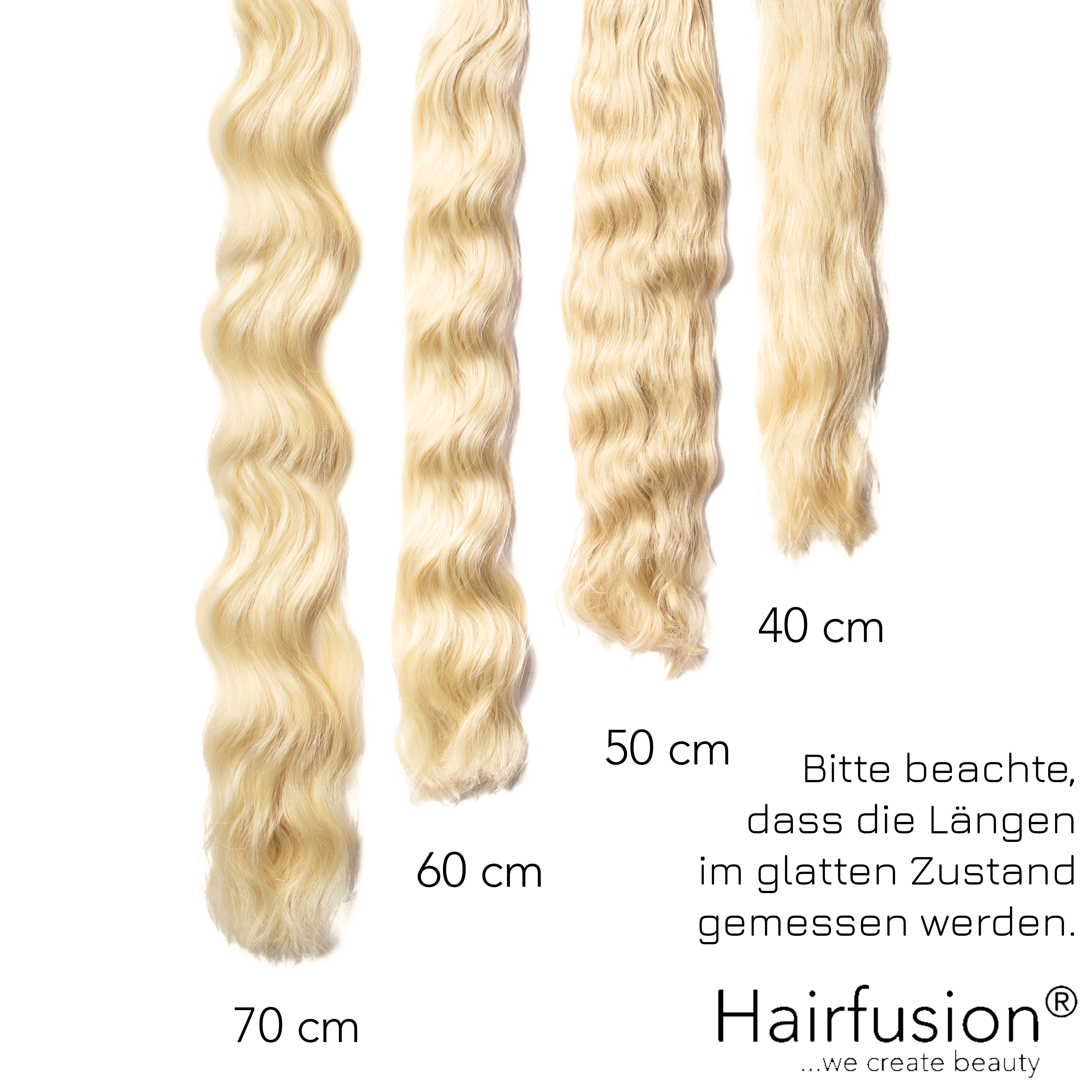 50 gr. INVISIBLE/GENIUS Tresse EINFARBIG Echthaar 40-70 cm