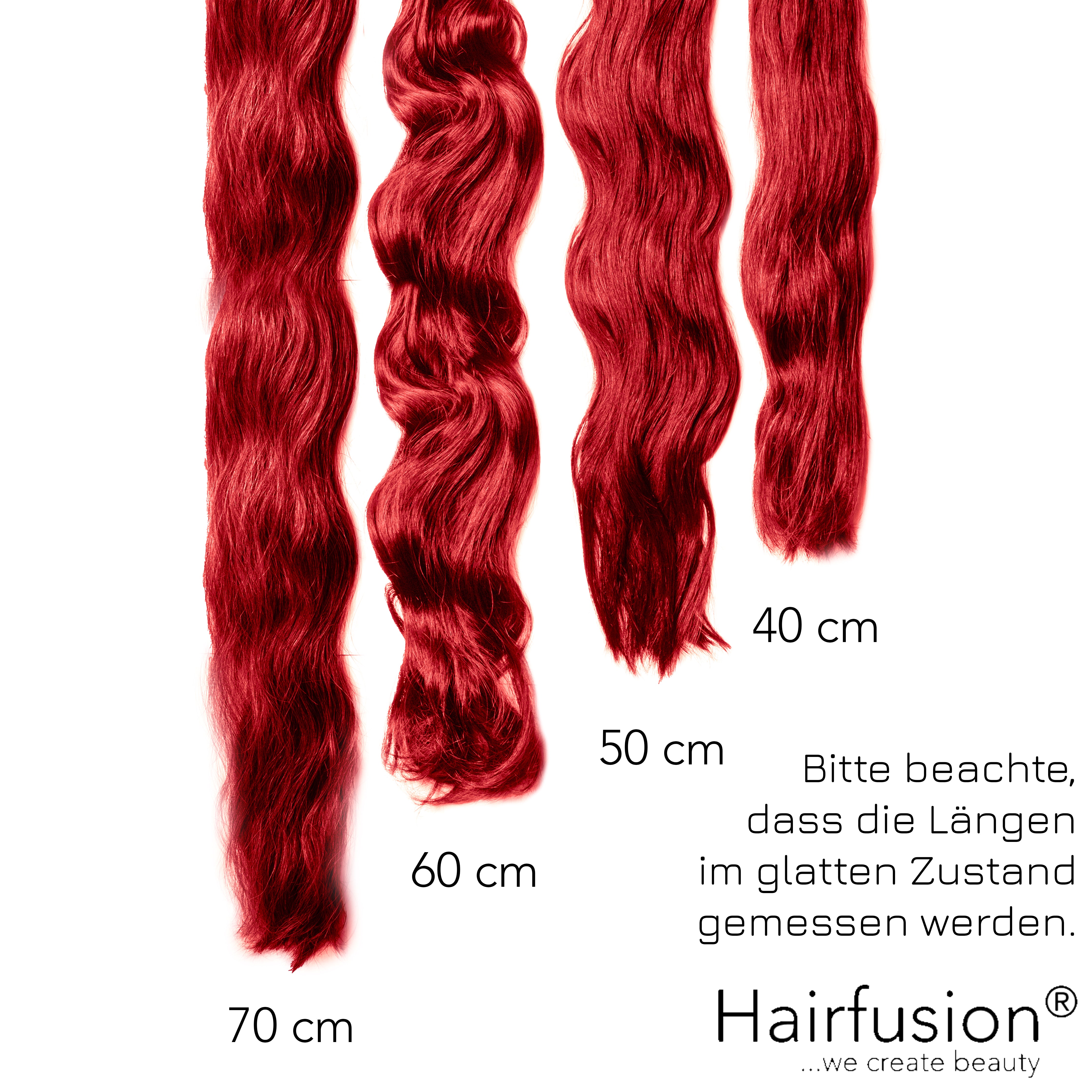 Haarverlängerung 50 gr. Invisible Tresse EINFARBIG Echthaar von HAIRFUSION