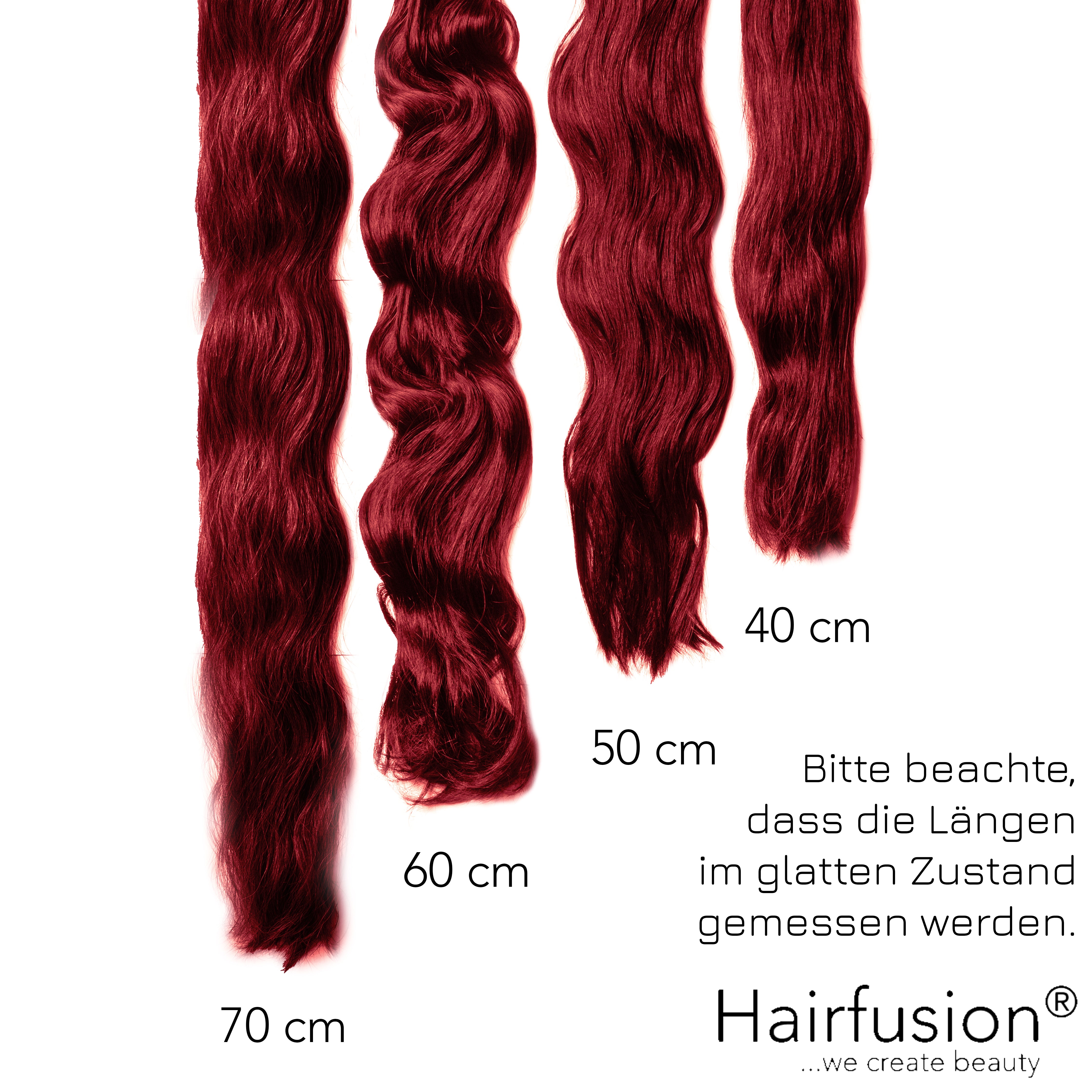 50 gr. INVISIBLE/GENIUS Tresse EINFARBIG Echthaar 40-70 cm