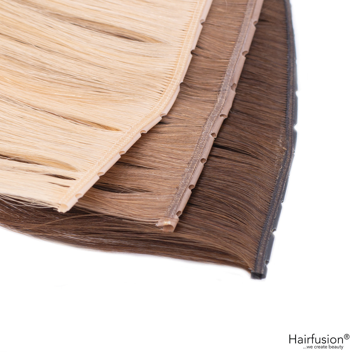 100 gr. BUTTERFLY INVISIBLE Tresse Echthaar 50 cm