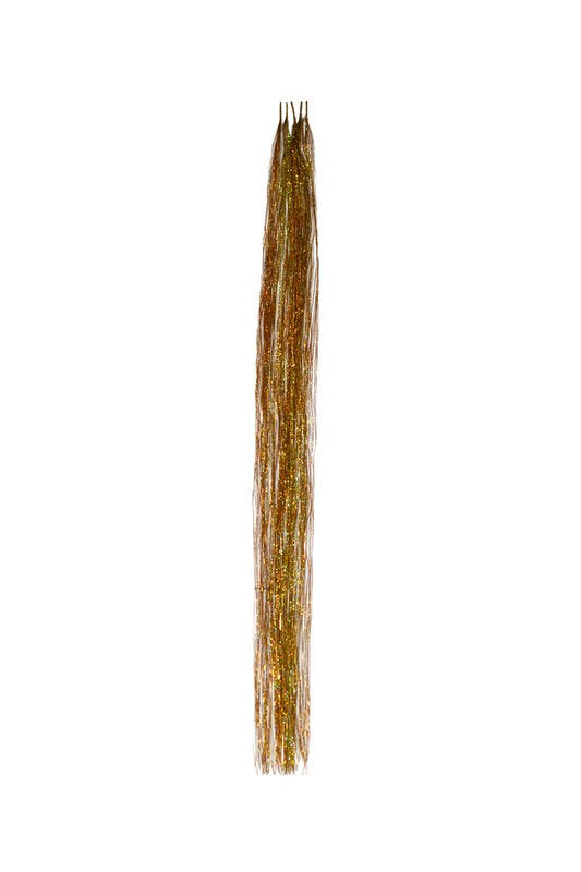 Haarlametta Extensions 50 cm – 5 Strähnen Glitzer mit Microring, hitzebeständig