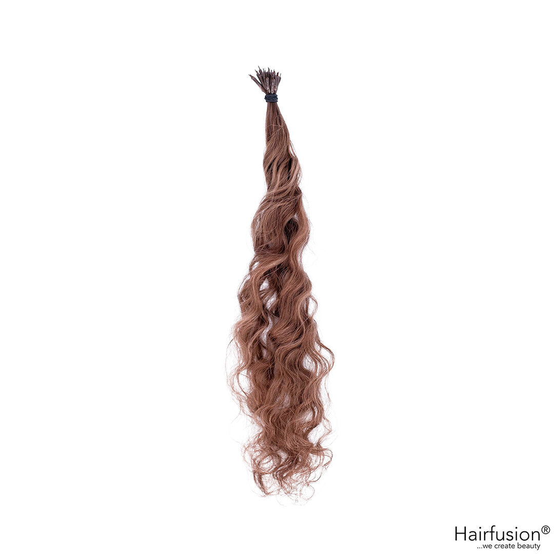 Outlet Nr. 100 – 25 Nanoring Extensions – Farbe 4C – 50 cm – gelockt