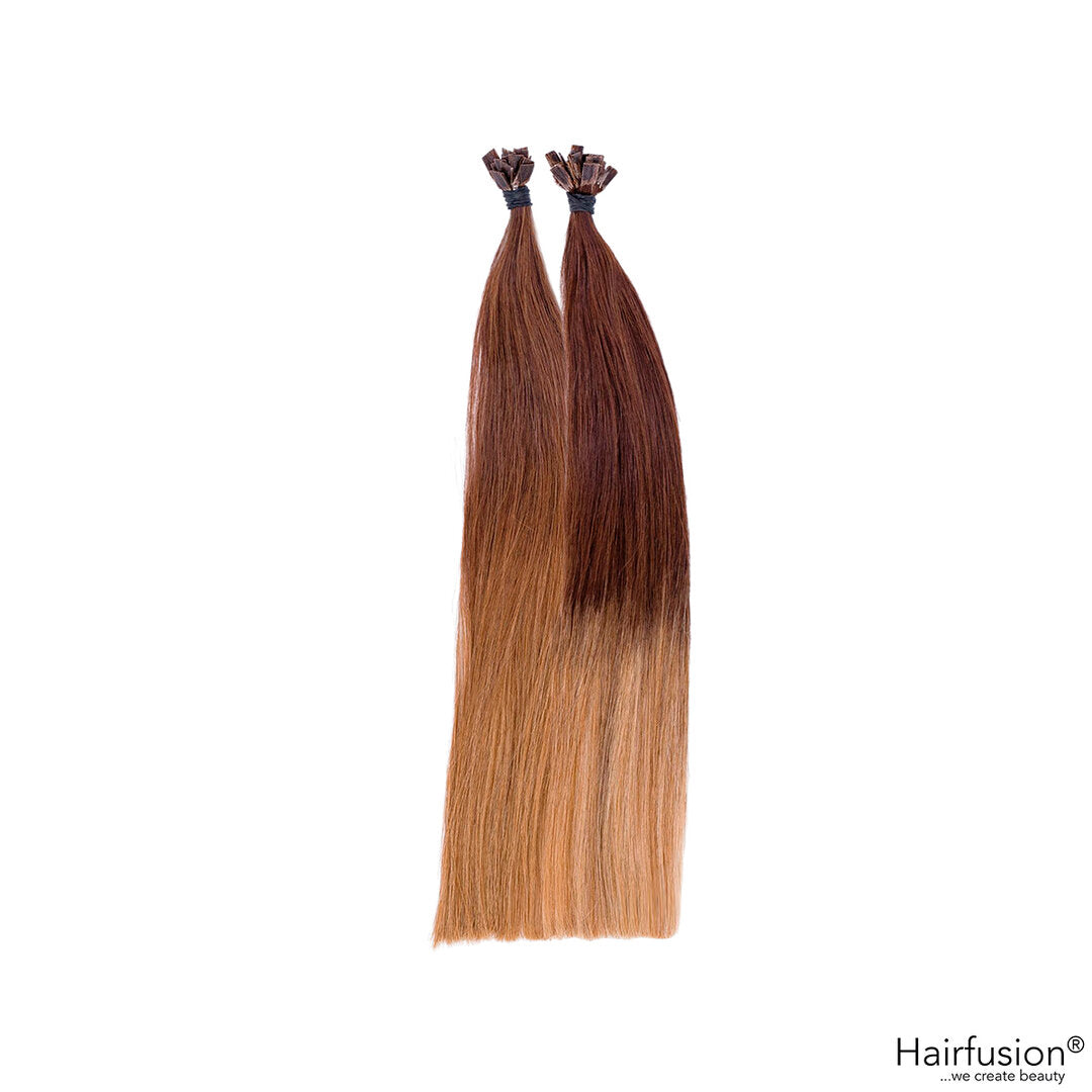 Outlet Nr. 172 – 50 Bonding Extensions – Farbe Ombré 4 auf 22 – 35 cm – glatt