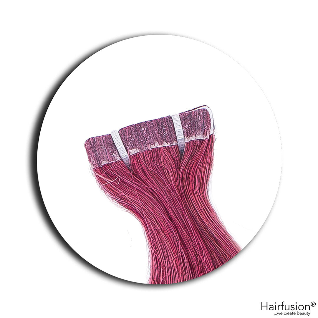 Outlet Nr. 25 – 20 Tape Extensions – Farbe Burgundy Root – 40 cm – glatt