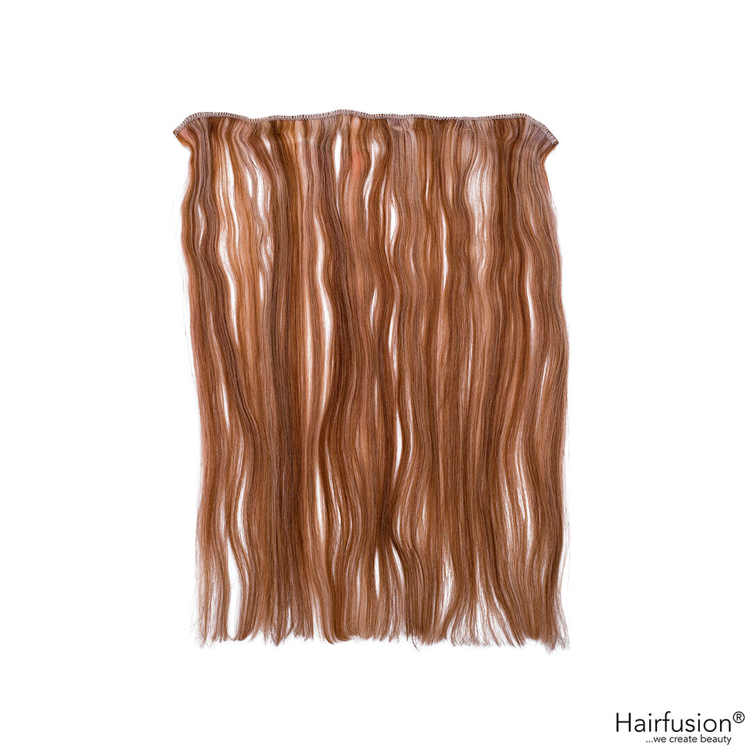 Outlet Nr. 33 – 1 doppelt vernähte Tressen Extension – Farbe gesträhnt 6/150 – 50 cm – glatt