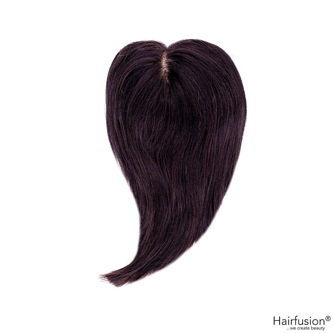 Outlet Nr. 37 – Oberkopf-Silk-Topper zum Einclippen – Farbe 1B „Off Black“ – 20 cm