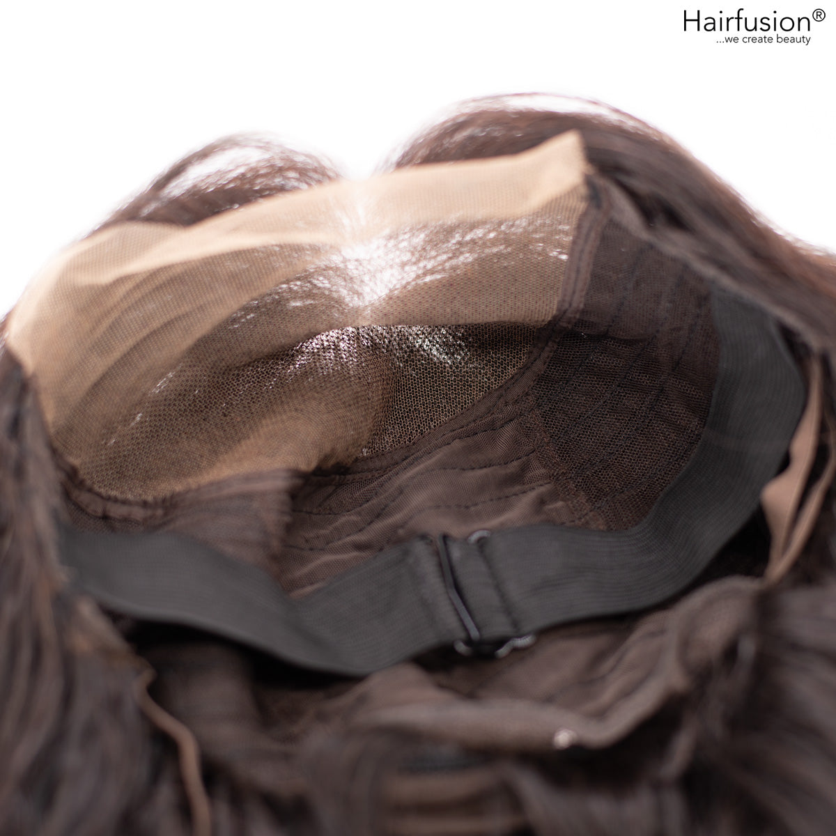 Echthaar Perücke - Serena  - naturgewellt 40 cm - espressobraun  Lace Front