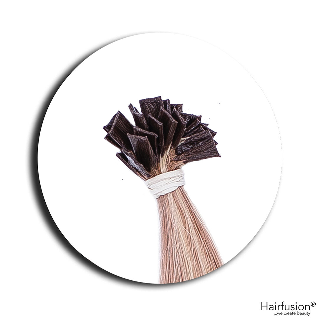 Outlet Nr. 8 – 25 dunkle Bonding Extensions – Farbe gesträhnt 8/26 – 30 cm – glatt