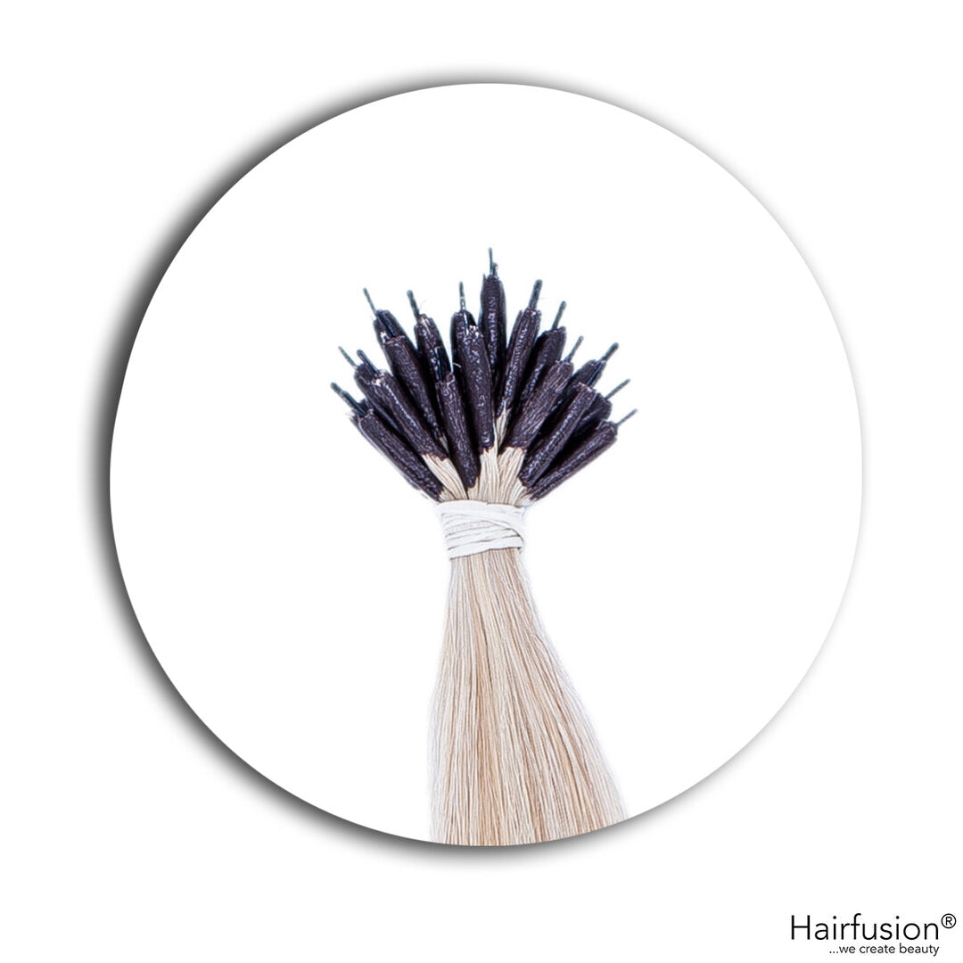 Outlet Nr. 9 – 25 dunkle Nanoring Extensions – Farbe 22 – 40 cm – glatt