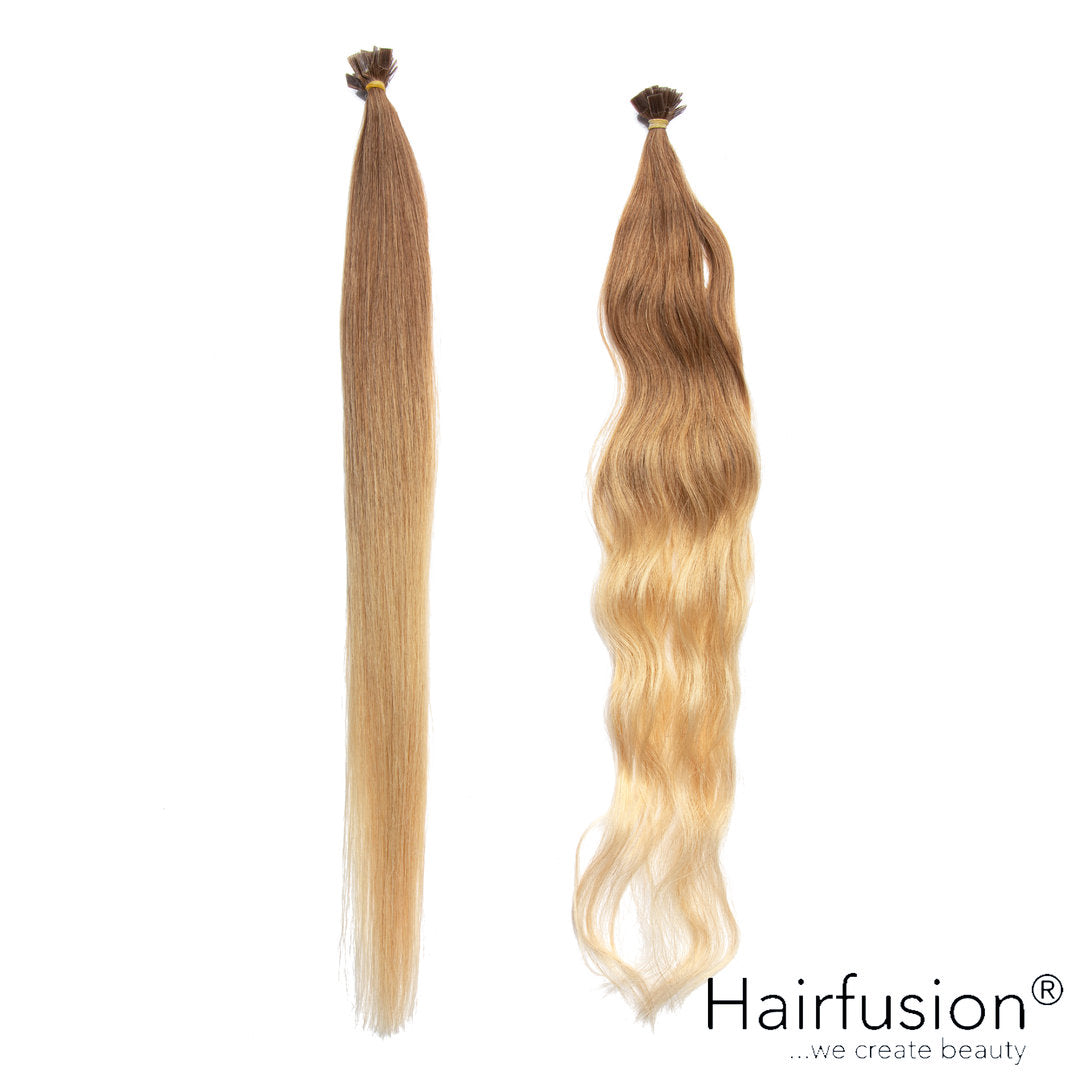 25 Stück HAIRFUSION Echthaarsträhnen mit FLACHBONDING (Wärme-/Ultraschalltechnik) OMBRE