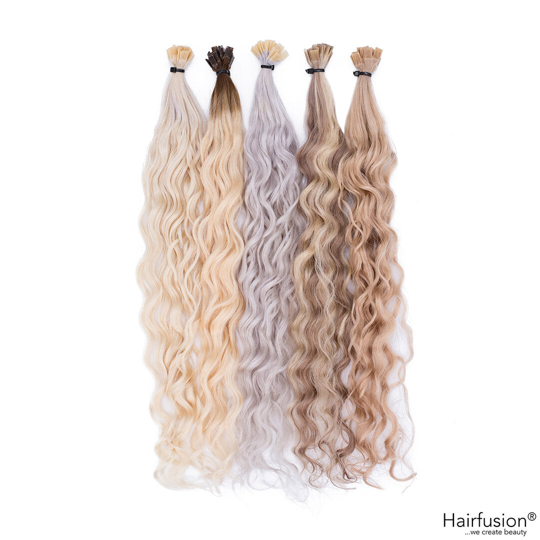 Bonding Extensions - 25 Stück (Flachbonding - Wärme-/Ultraschall) EINFARBIG Echthaar 30-70 cm