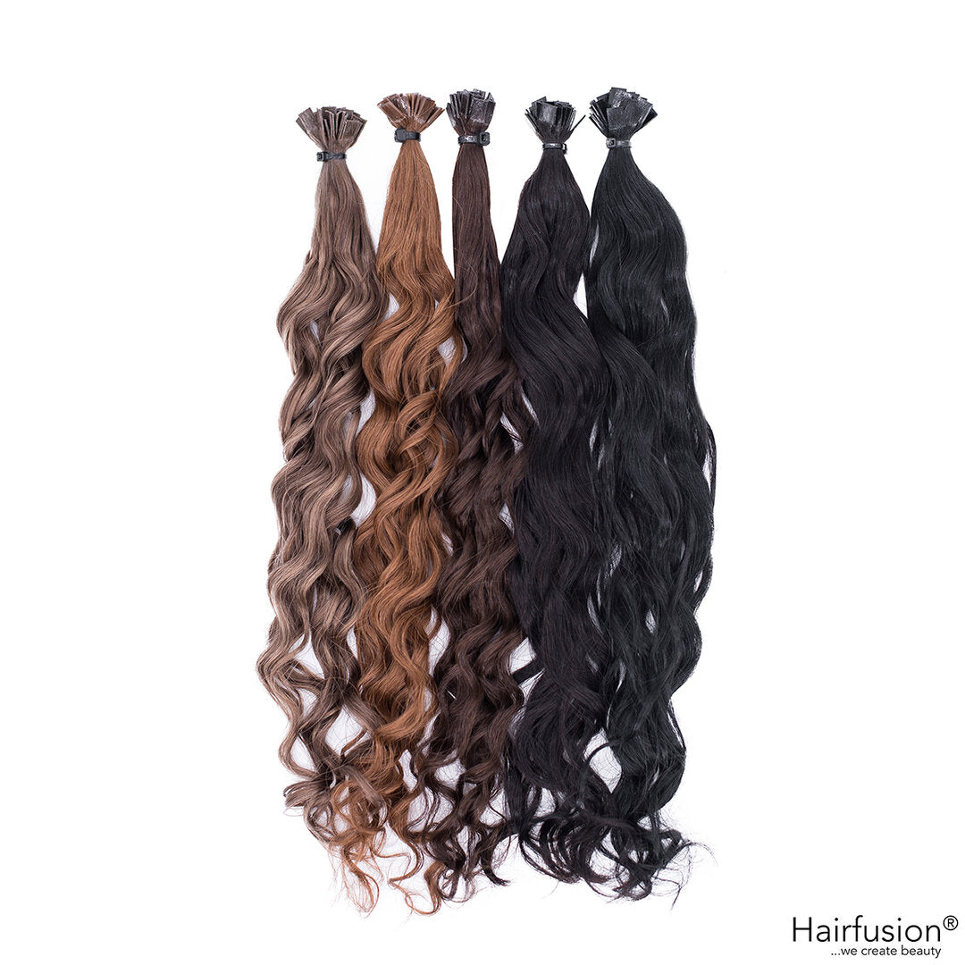 Bonding Extensions - 25 Stück (Flachbonding - Wärme-/Ultraschall) EINFARBIG Echthaar 30-70 cm