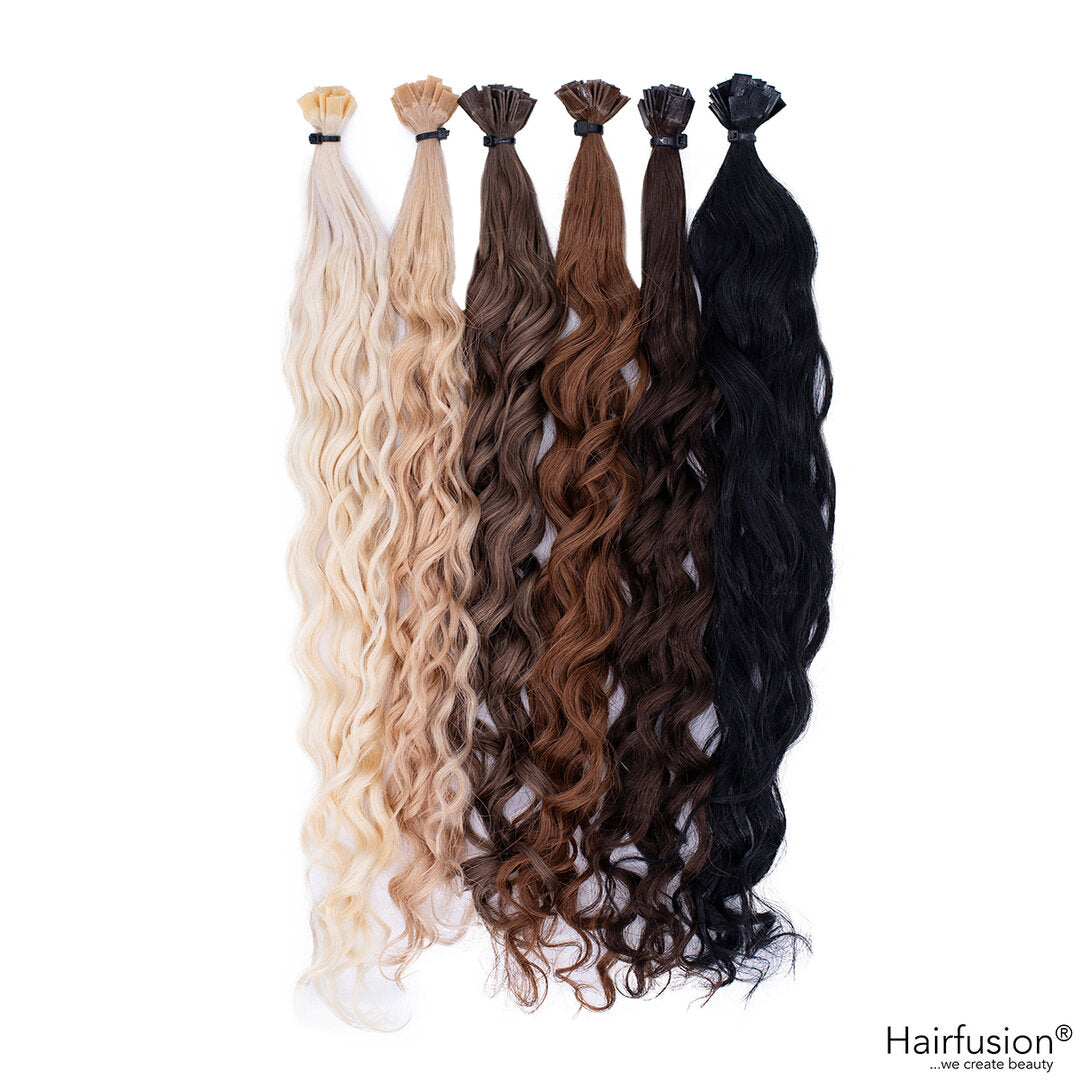 Bonding Extensions - 25 Stück (Flachbonding - Wärme-/Ultraschall) EINFARBIG Echthaar 30-70 cm