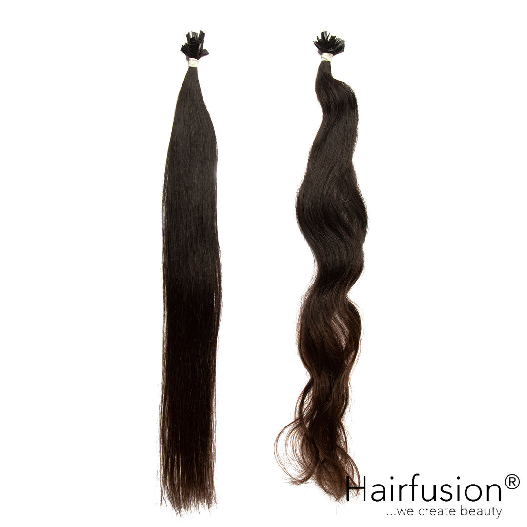 25 Stück HAIRFUSION Echthaarsträhnen mit FLACHBONDING (Wärme-/Ultraschalltechnik) OMBRE