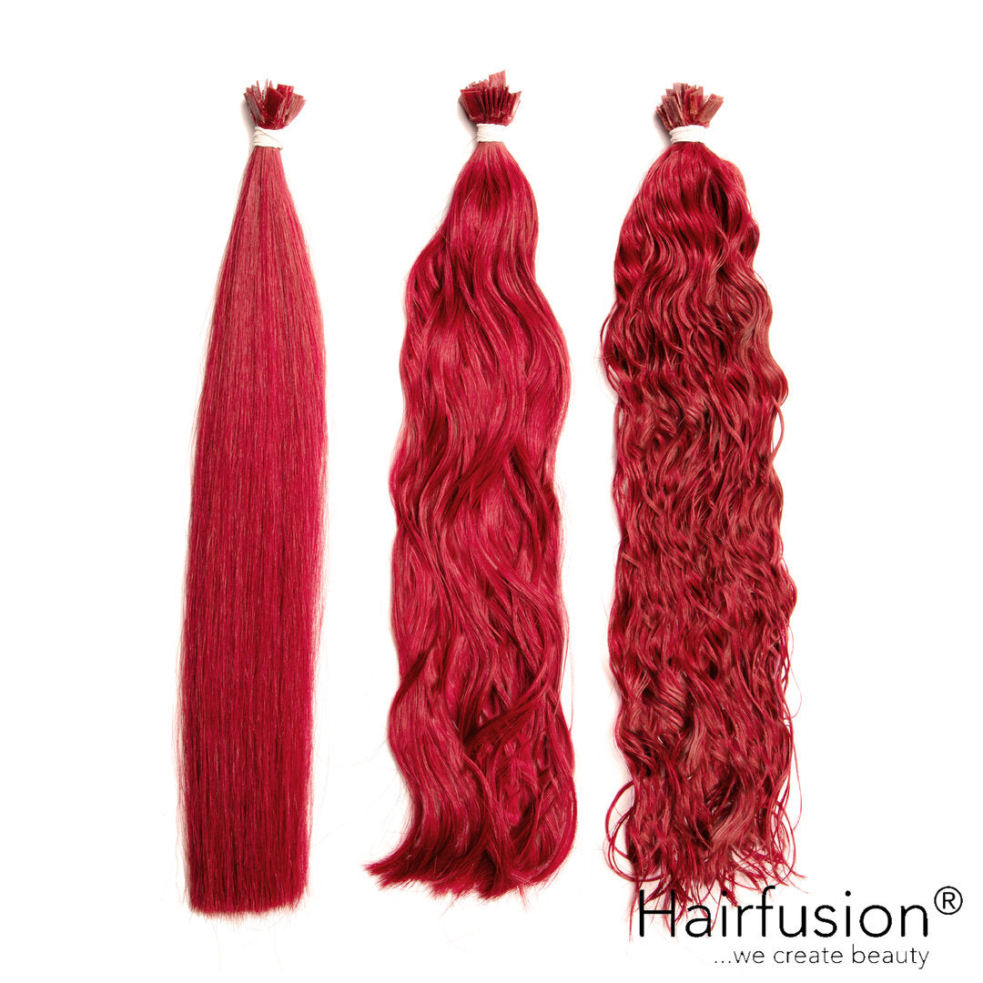 25 Stück HAIRFUSION Echthaar Strähnen mit KERATIN BONDING (Wärme-/Ultraschall) einfarbig