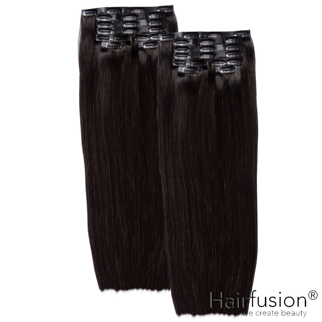 Clip-In Extensions XXXL-Volumen SET Haarverlängerung -  260 g - 16 Teile - 50 cm