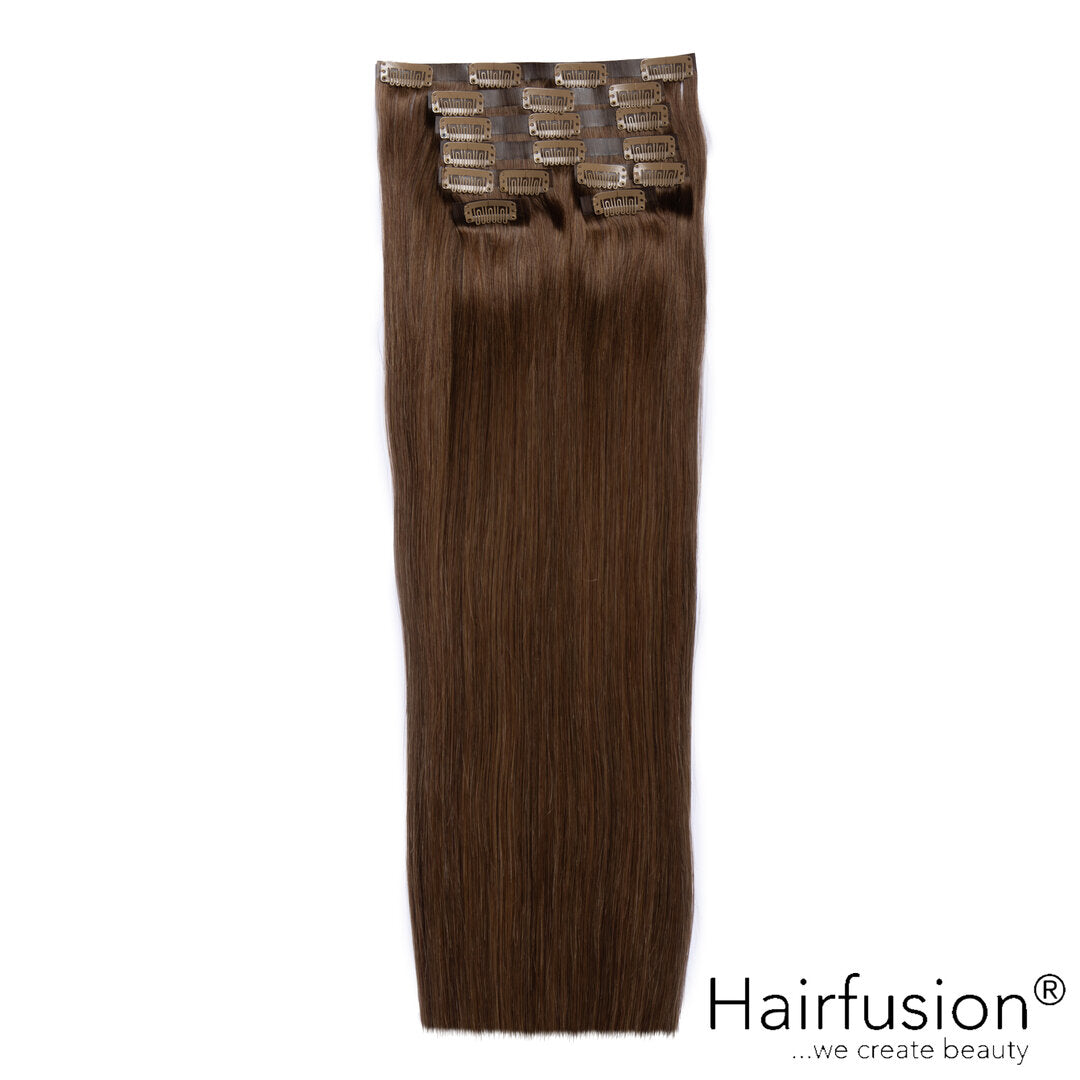 Clip-In Extensions XL-Volumen SET Haarverlängerung -  130 g - 8 Teile - 50 cm