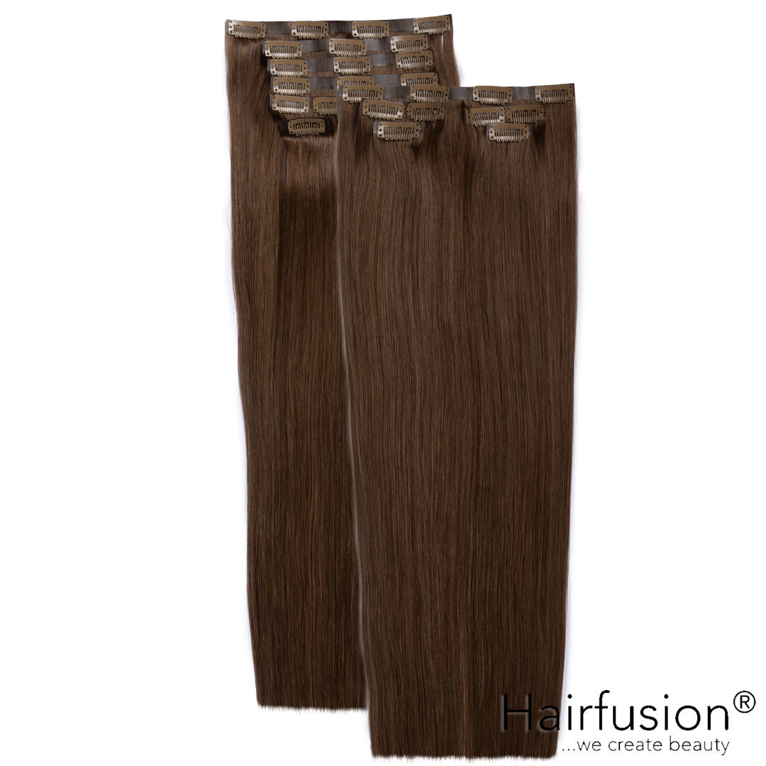 Clip-In Extensions XXL-Volumen SET Haarverlängerung -  184 g - 13 Teile - 50 cm