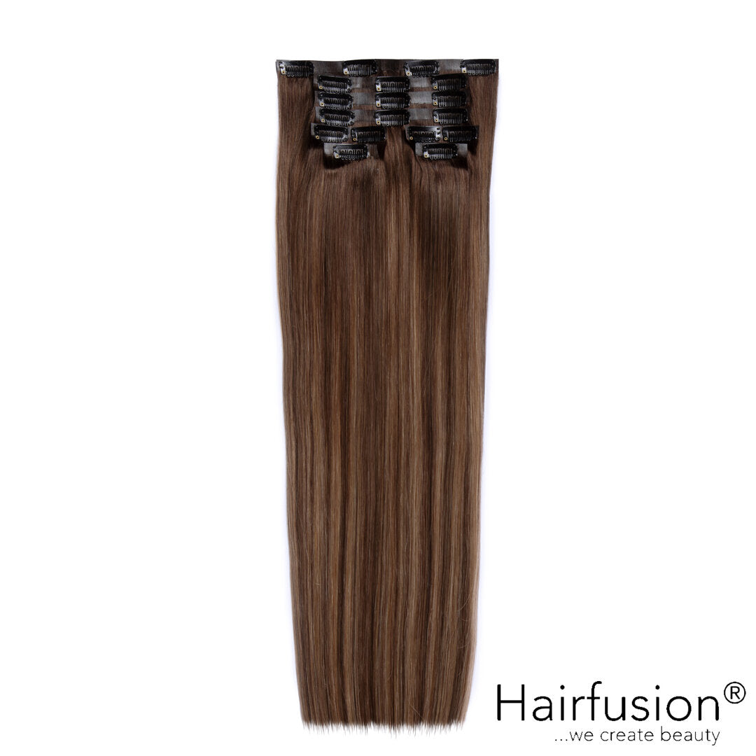 Clip-In Extensions XL-Volumen SET Haarverlängerung -  150 g - 8 Teile - 65 cm