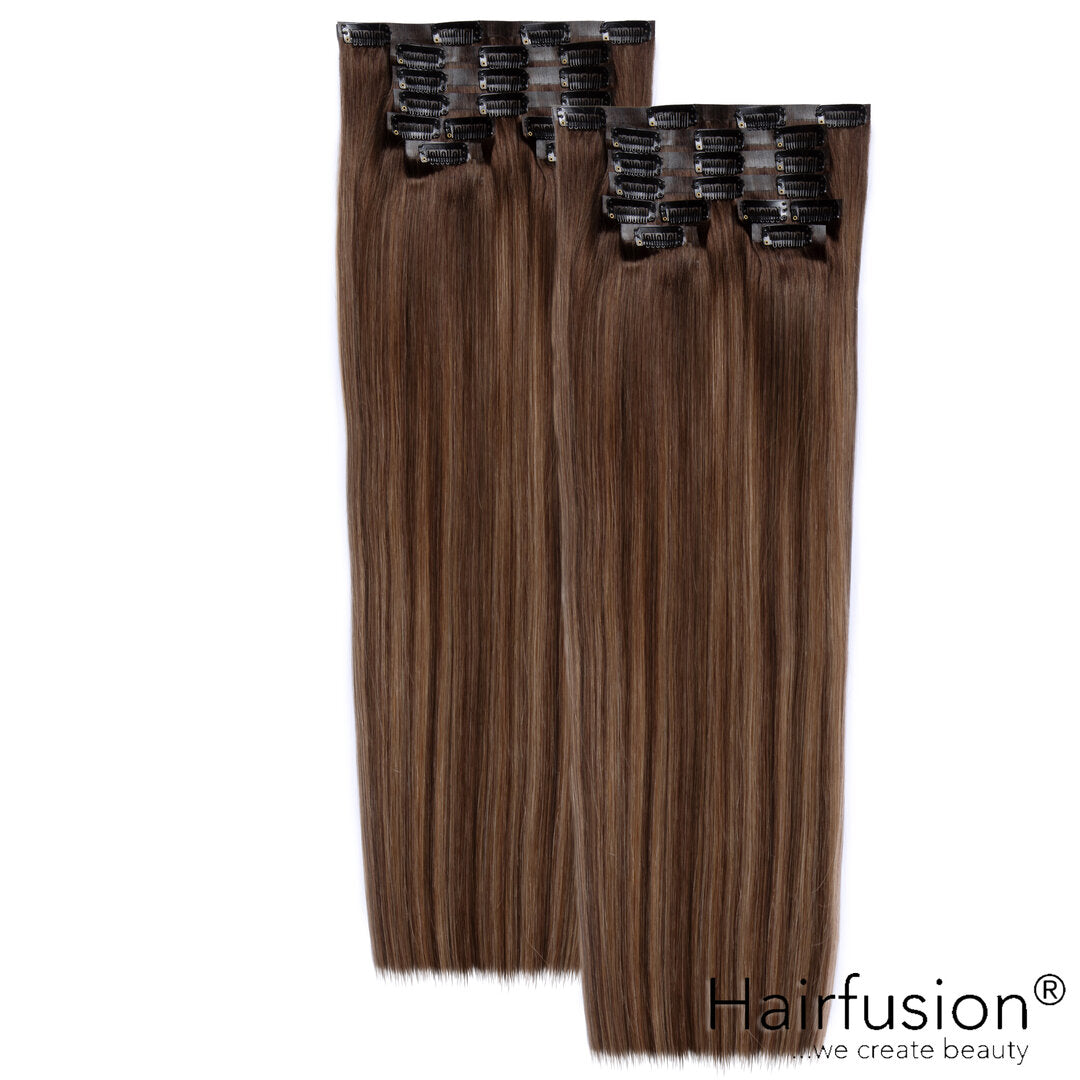 Clip-In Extensions XXXL-Volumen SET Haarverlängerung -  260 g - 16 Teile - 50 cm