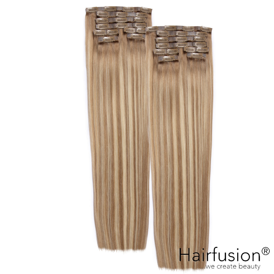 Clip-In Extensions XXXL-Volumen SET Haarverlängerung -  260 g - 16 Teile - 50 cm
