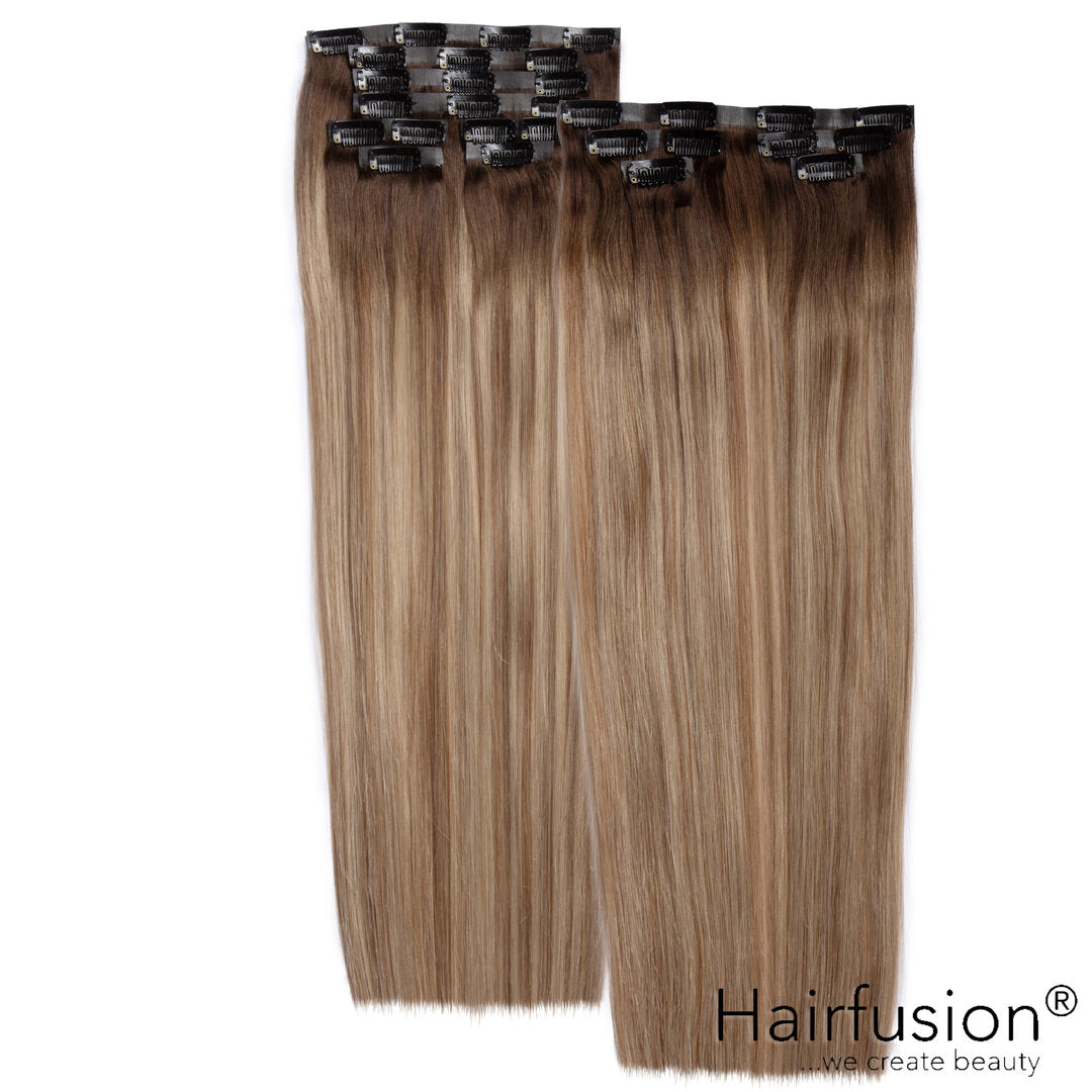 Clip-In Extensions XXL-Volumen SET Haarverlängerung -  204 g - 13 Teile - 65 cm
