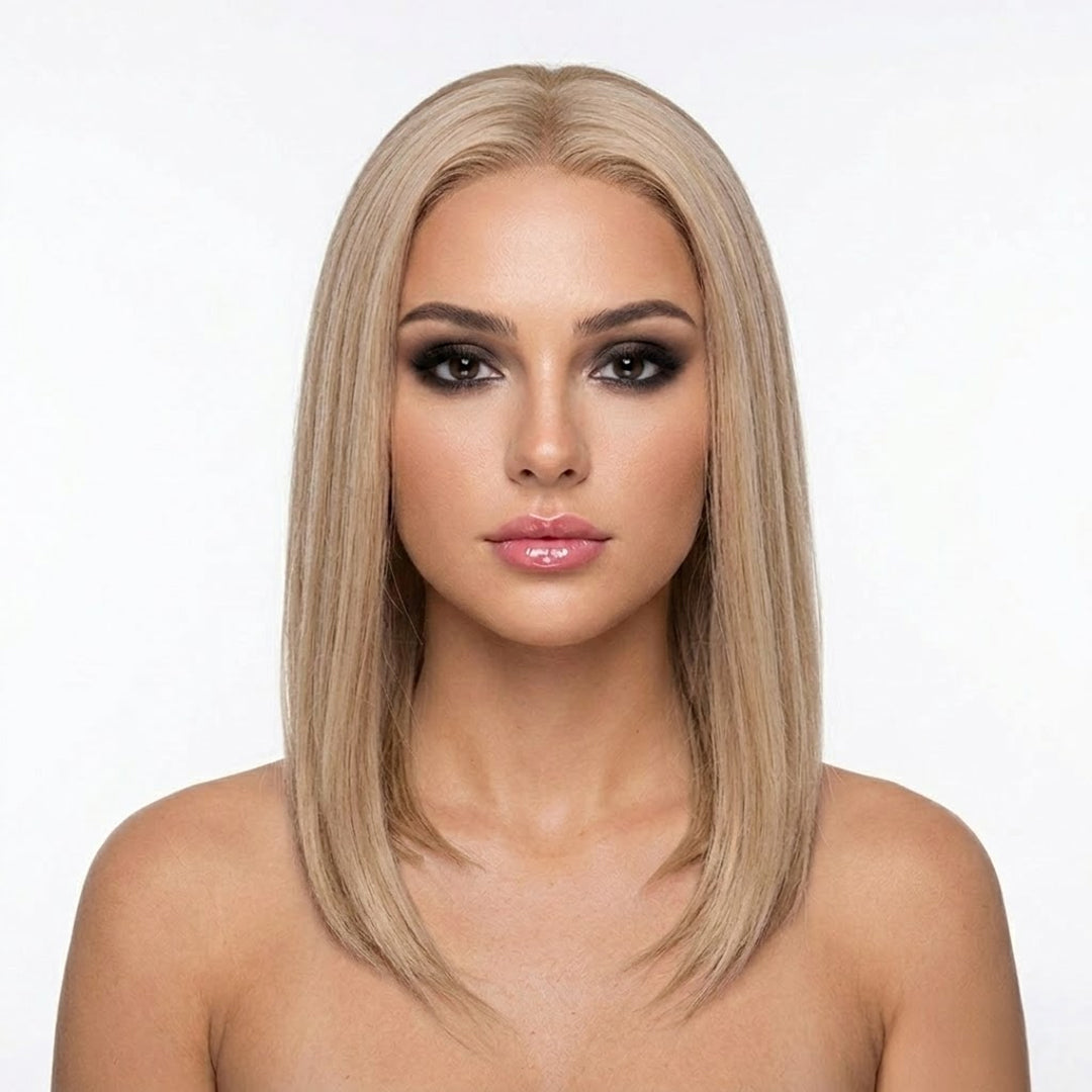Echthaar Lacefront Perücke beige/blond gesträhnt - BEACH GIRL