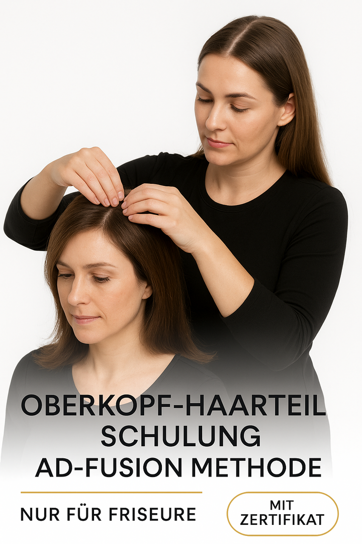 Oberkopf Haarteil Schulung AD-Fusion Methode  - zur dauerhaften Anbringung von Oberkopfhaarteilen