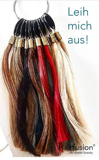 Farbring Echthaar Extensions zum AUSLEIHEN von HAIRFUSION