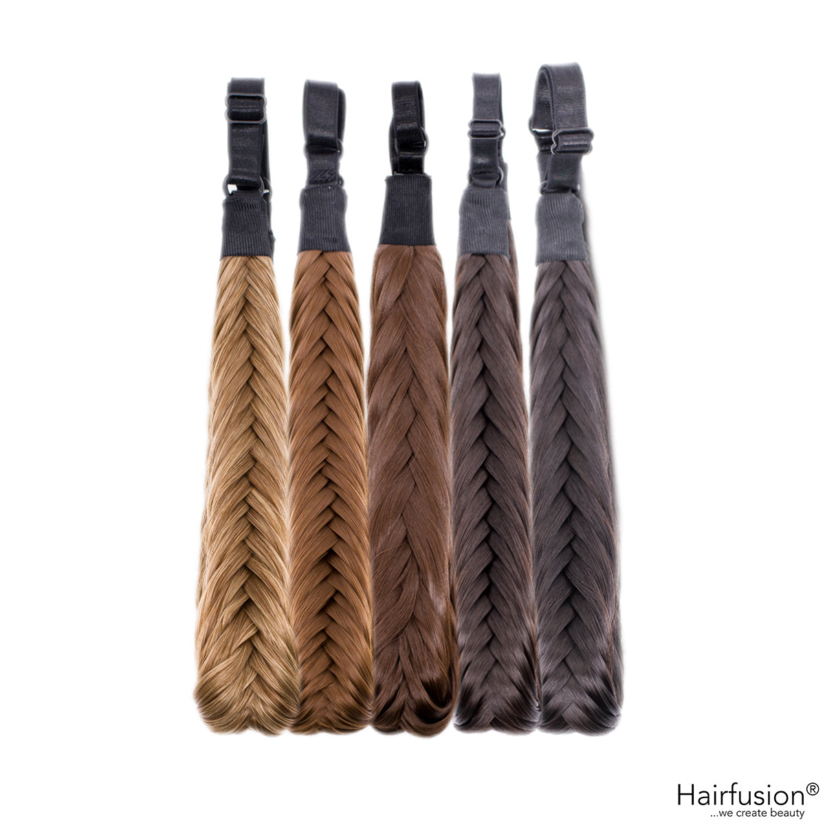 AA - Geflochtenes Haarband in Fischgrätenoptik - aus Hochwertigen Kunsthaar von HAIRFUSION