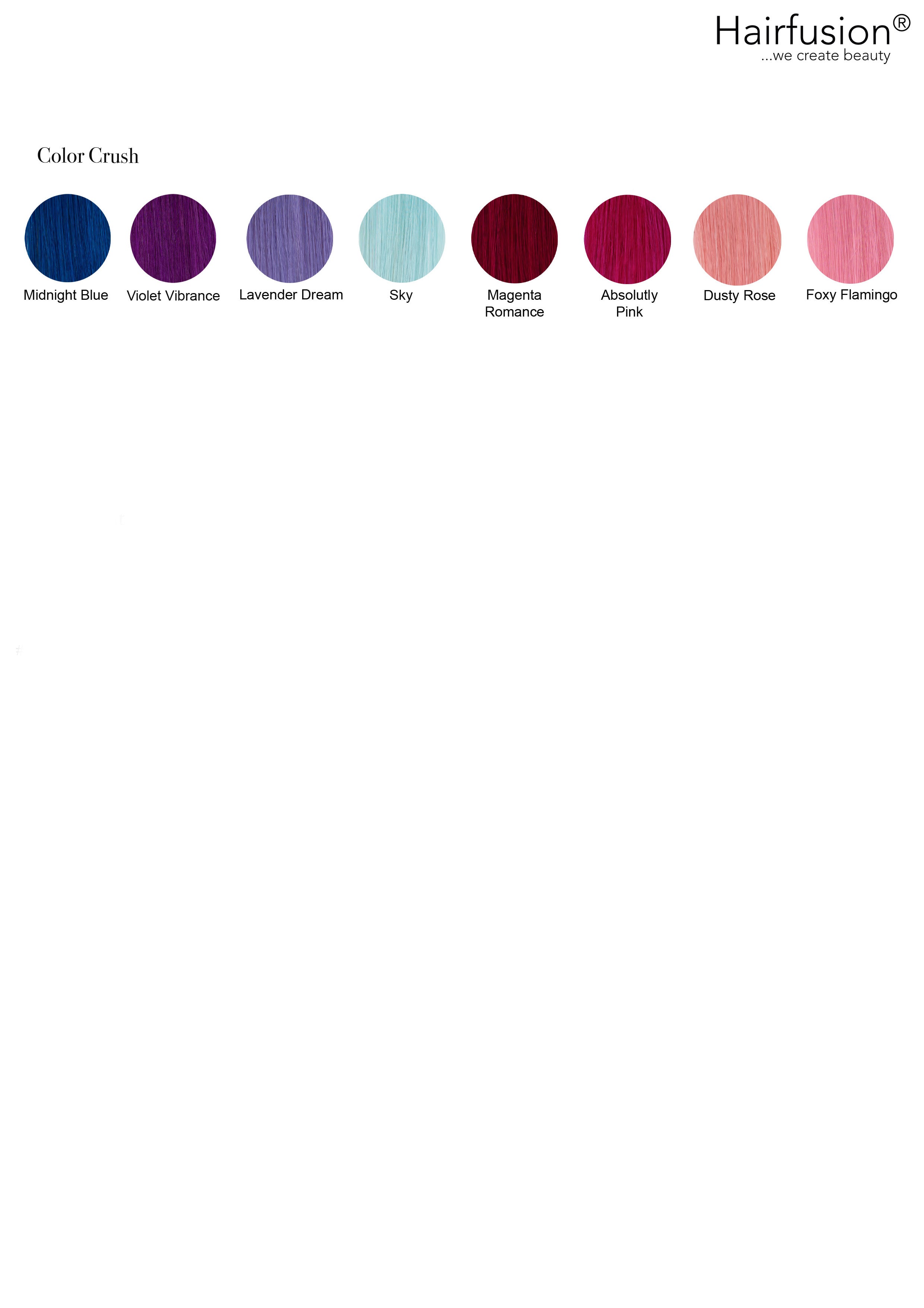 Bunte Bonding Extensions - 10 Stück (Flachbonding)  Color Crush Collection Echthaar 50 cm