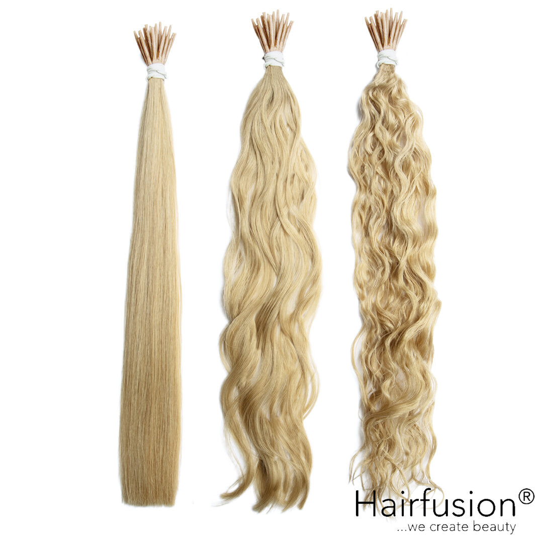 25 Stück HAIRFUSION Echthaarsträhnen mit RUNDBONDING (Microringtechnik) EINFARBIG