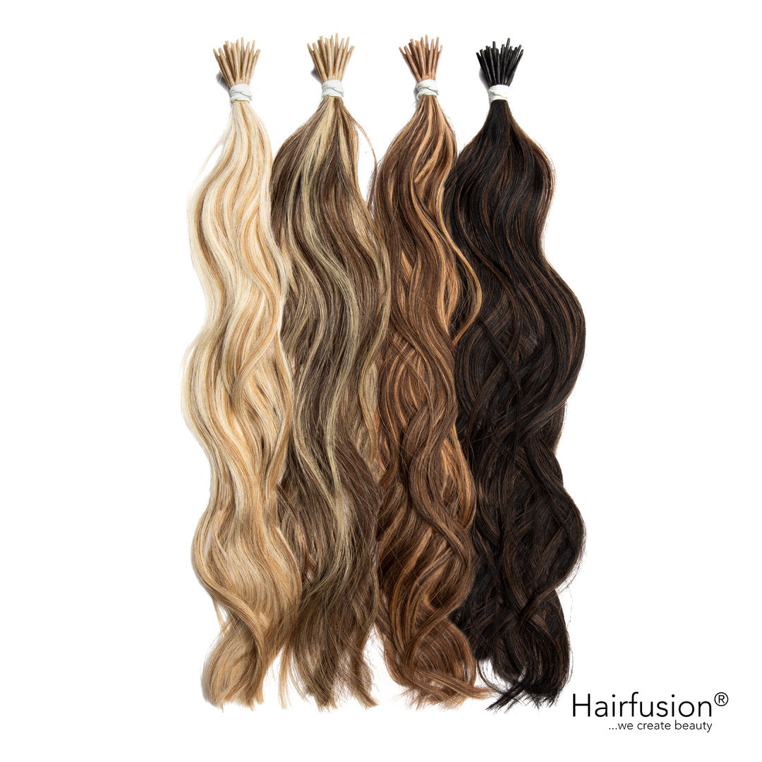 Microring Extensions - Stück 25 (Rundbonding) GESTRÄHNT Echthaar von HAIRFUSION